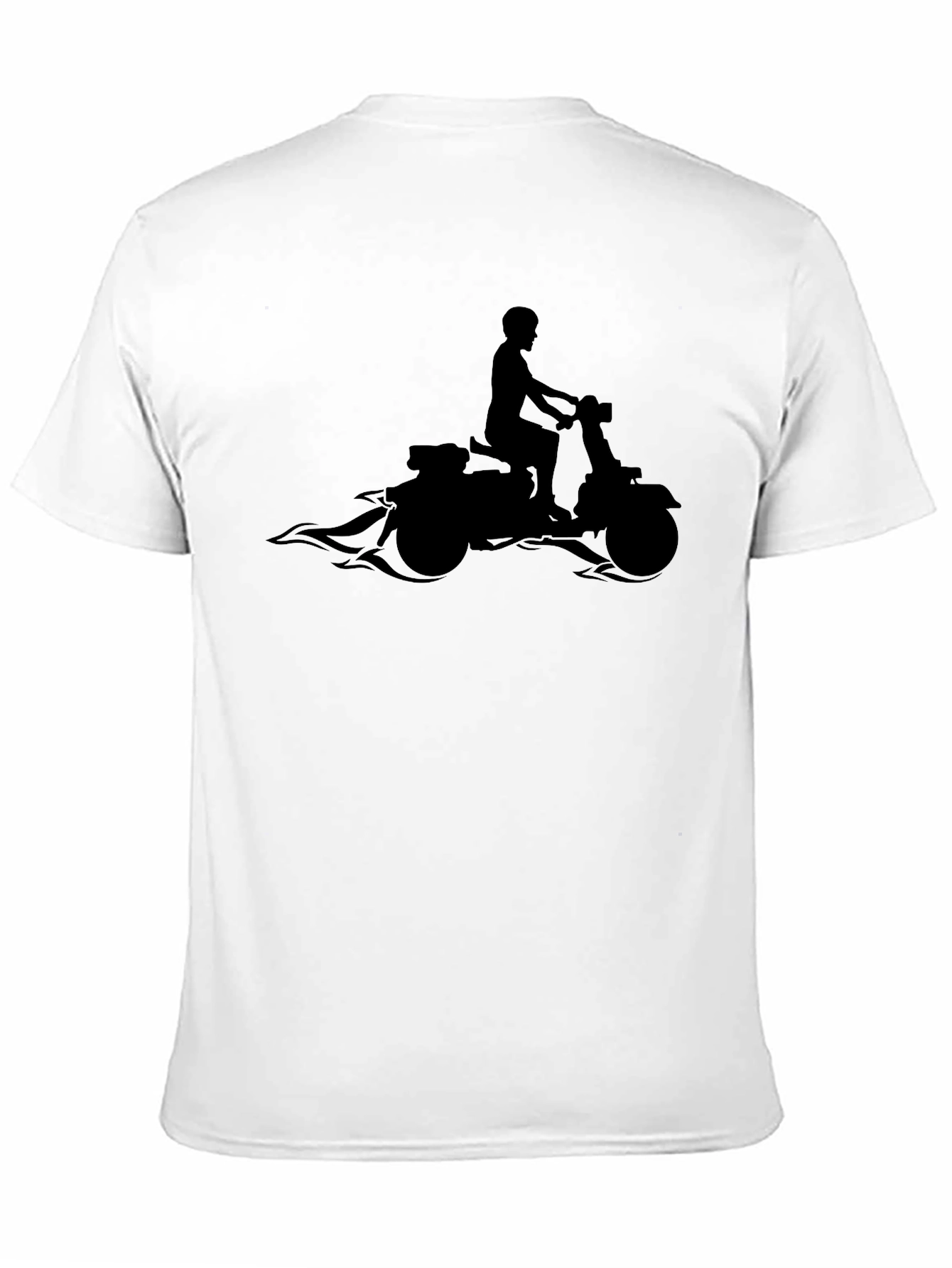 Motorcycle Rider Graphic Tee - Black