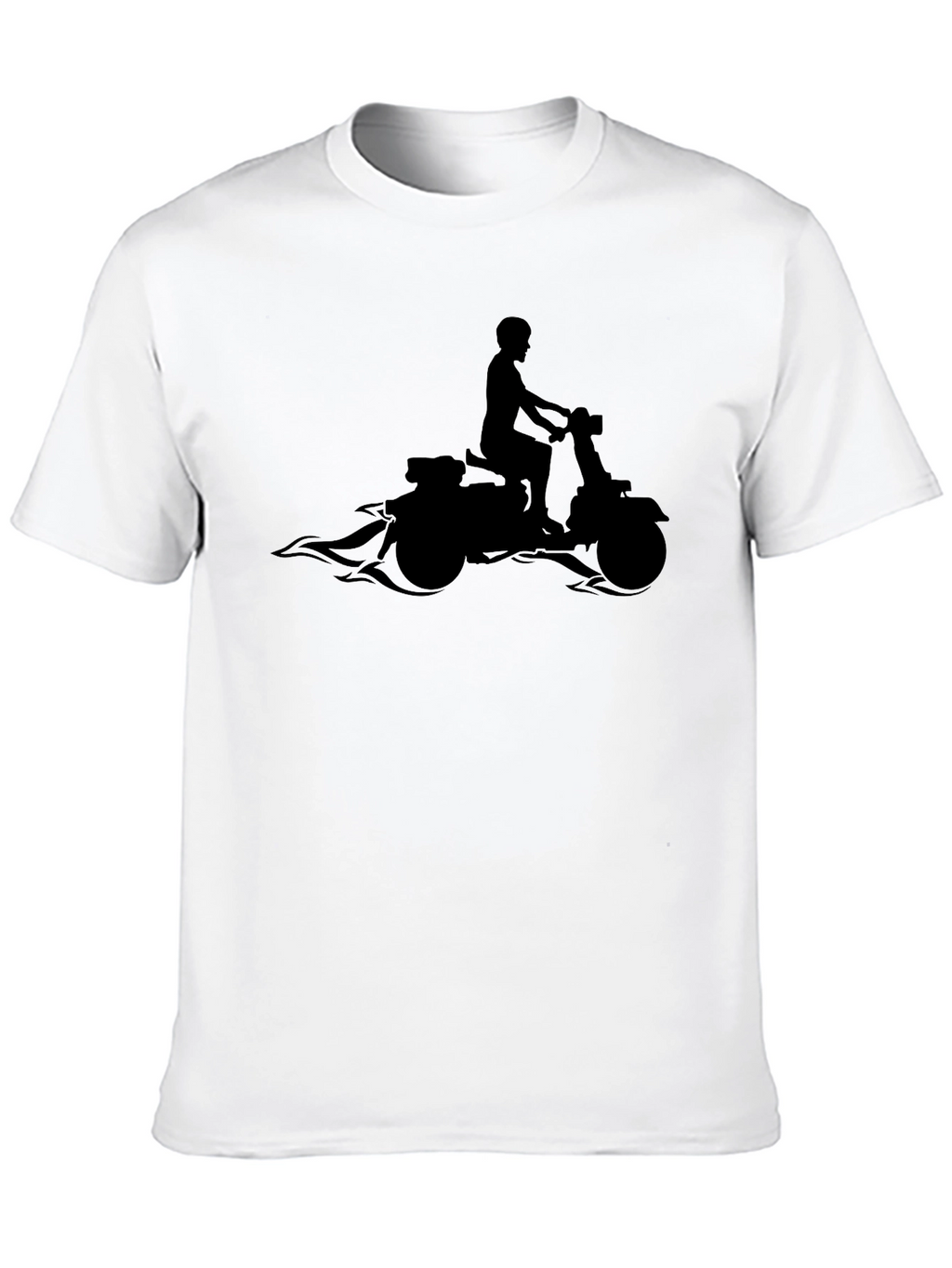 Motorcycle Rider Graphic Tee - Black