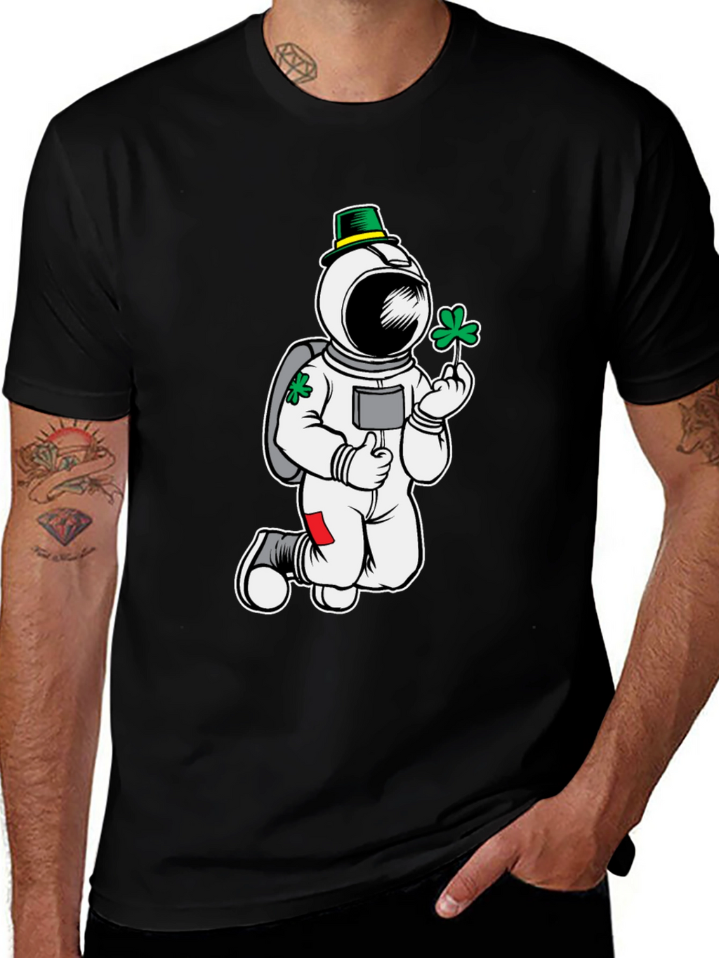 St. Patricks Day Astronaut T-Shirt