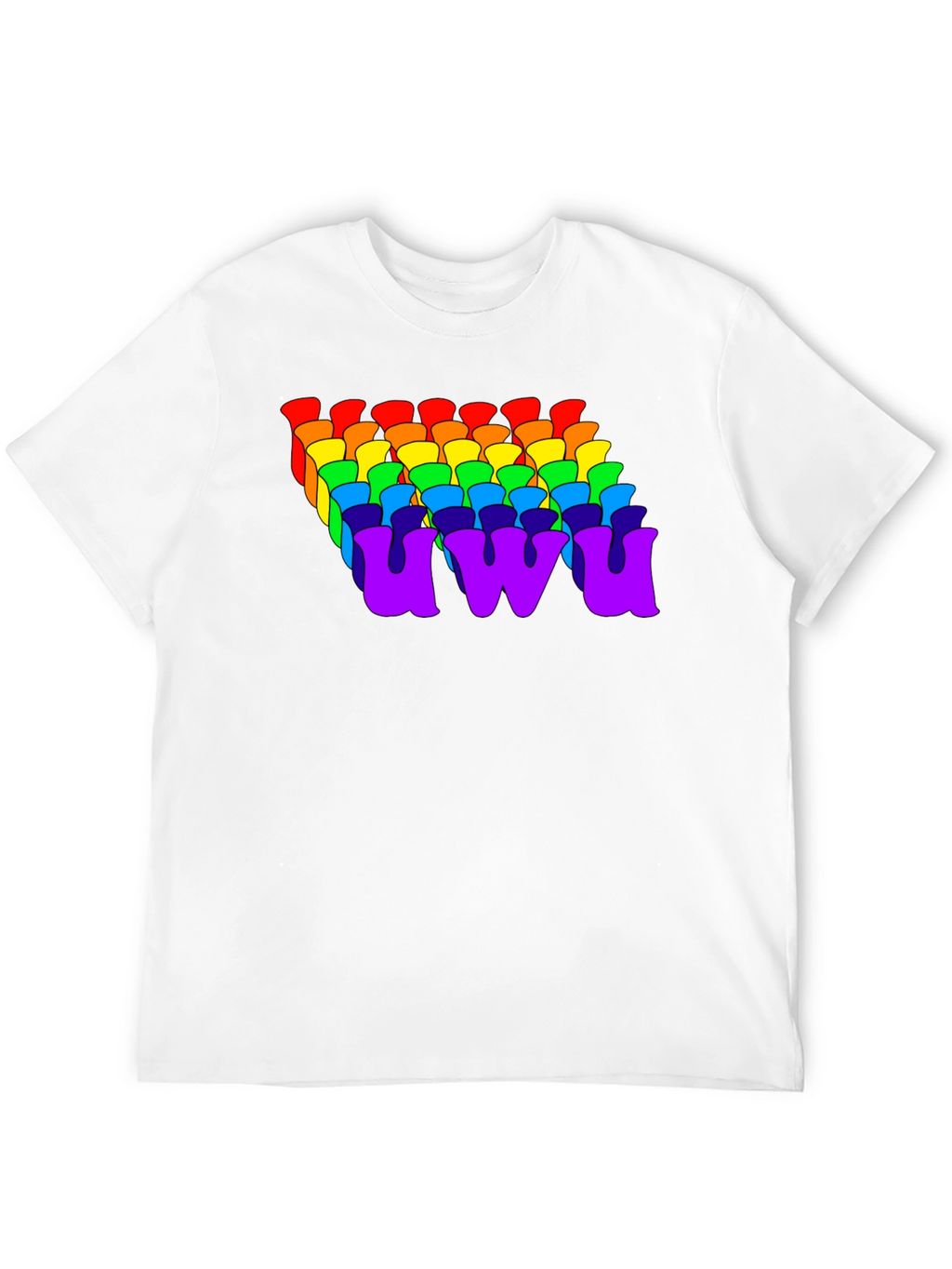 Rainbow UWU Graphic Tee - Soft Cotton Comfort