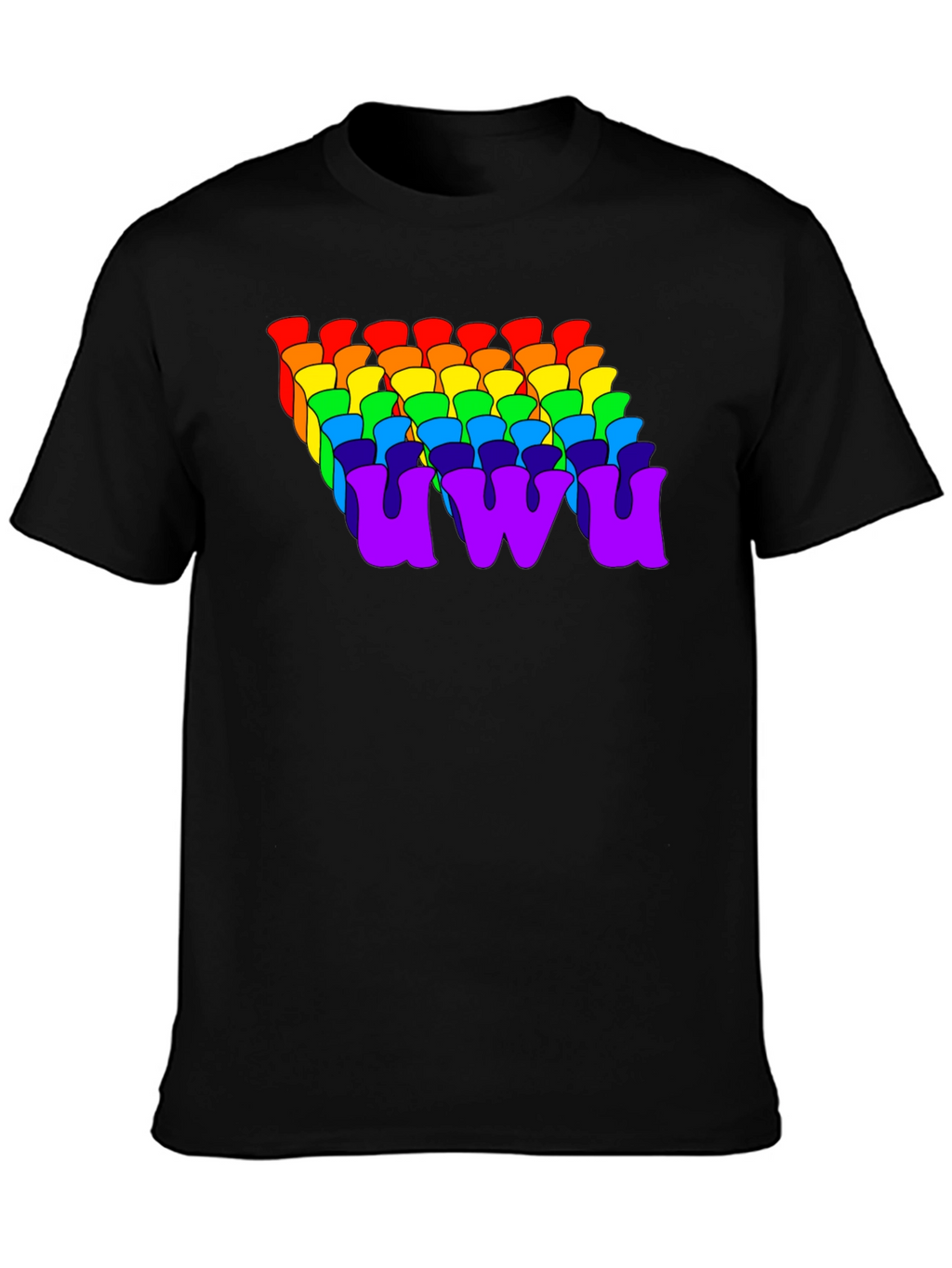 Rainbow UWU Graphic Tee - Soft Cotton Comfort