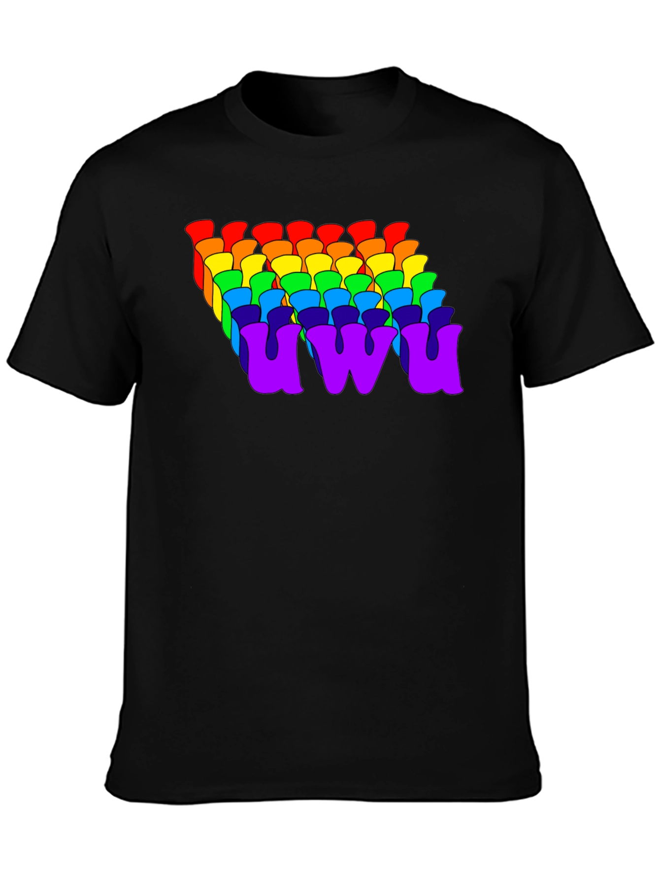 Rainbow UWU Graphic Tee - Soft Cotton Comfort