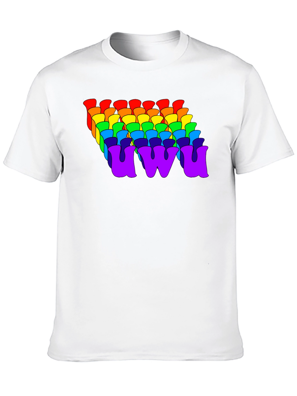 Rainbow UWU Graphic Tee - Soft Cotton Comfort