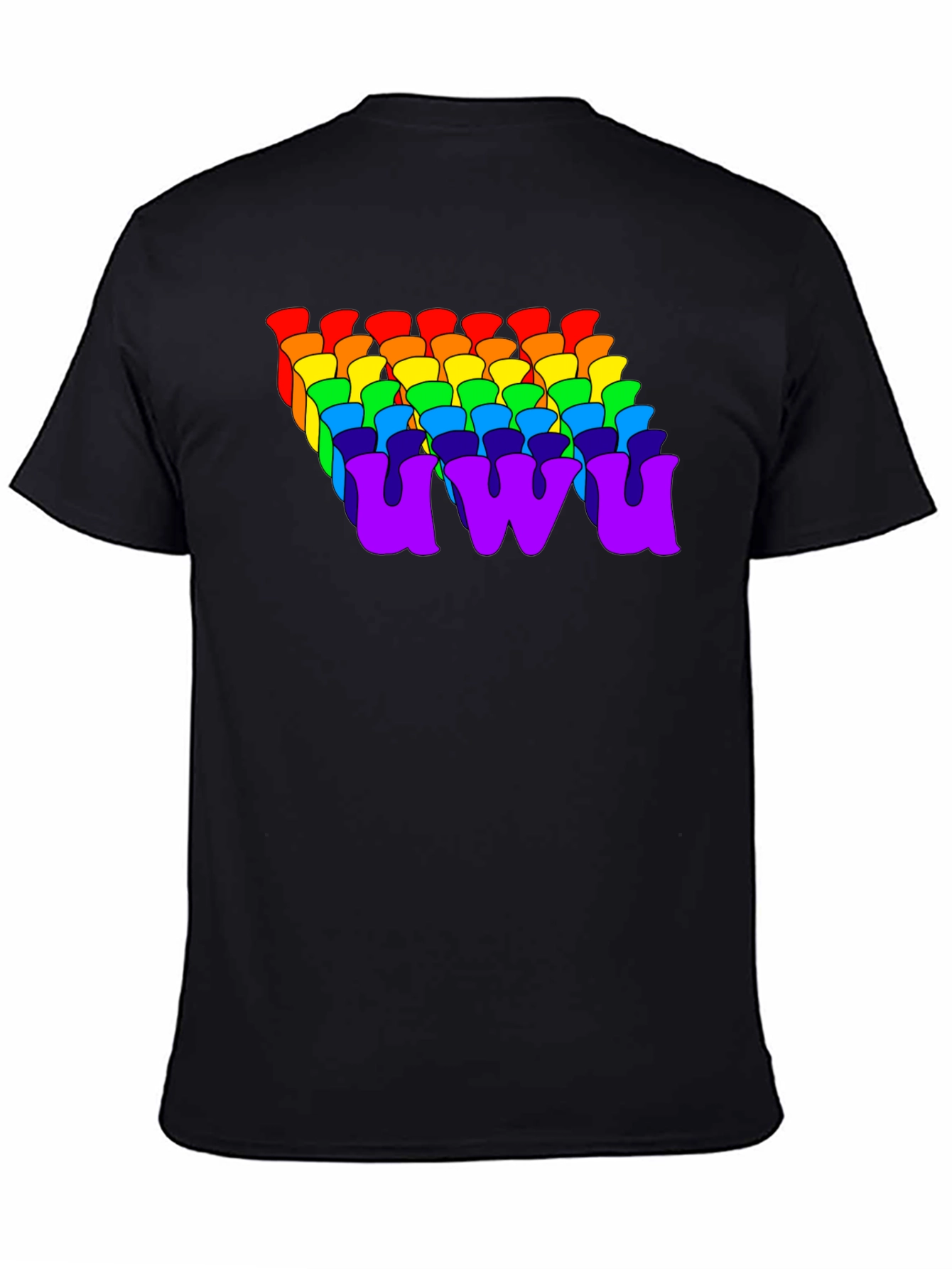 Rainbow UWU Graphic Tee - Soft Cotton Comfort