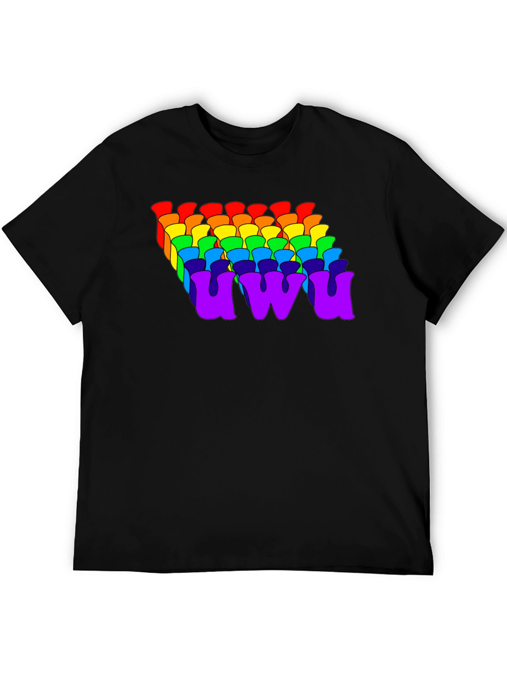 Rainbow UWU Graphic Tee - Soft Cotton Comfort