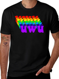 Rainbow UWU Graphic Tee - Soft Cotton Comfort