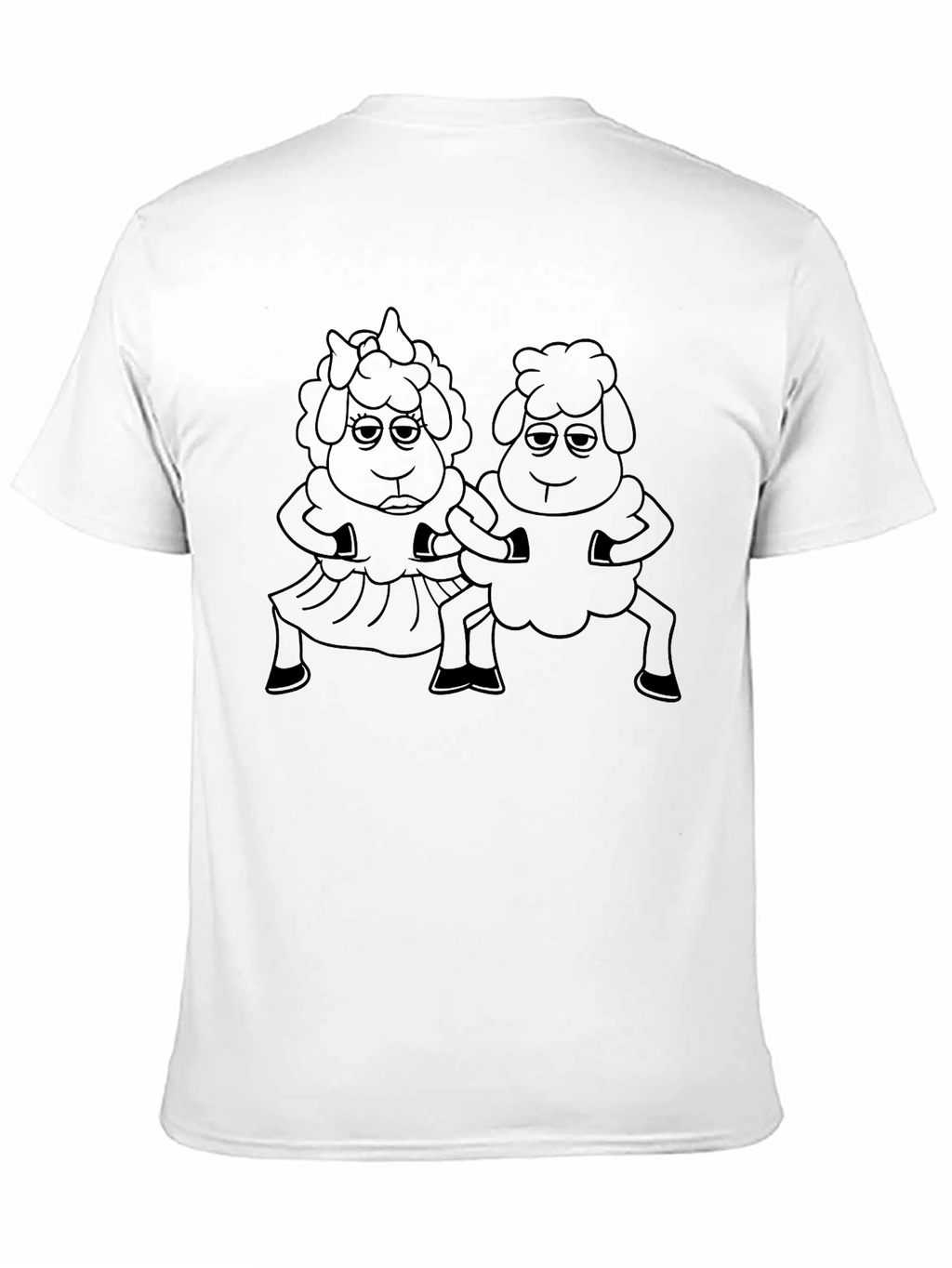 Funny Sheep T-Shirt - Cartoon Animal Graphic Tee