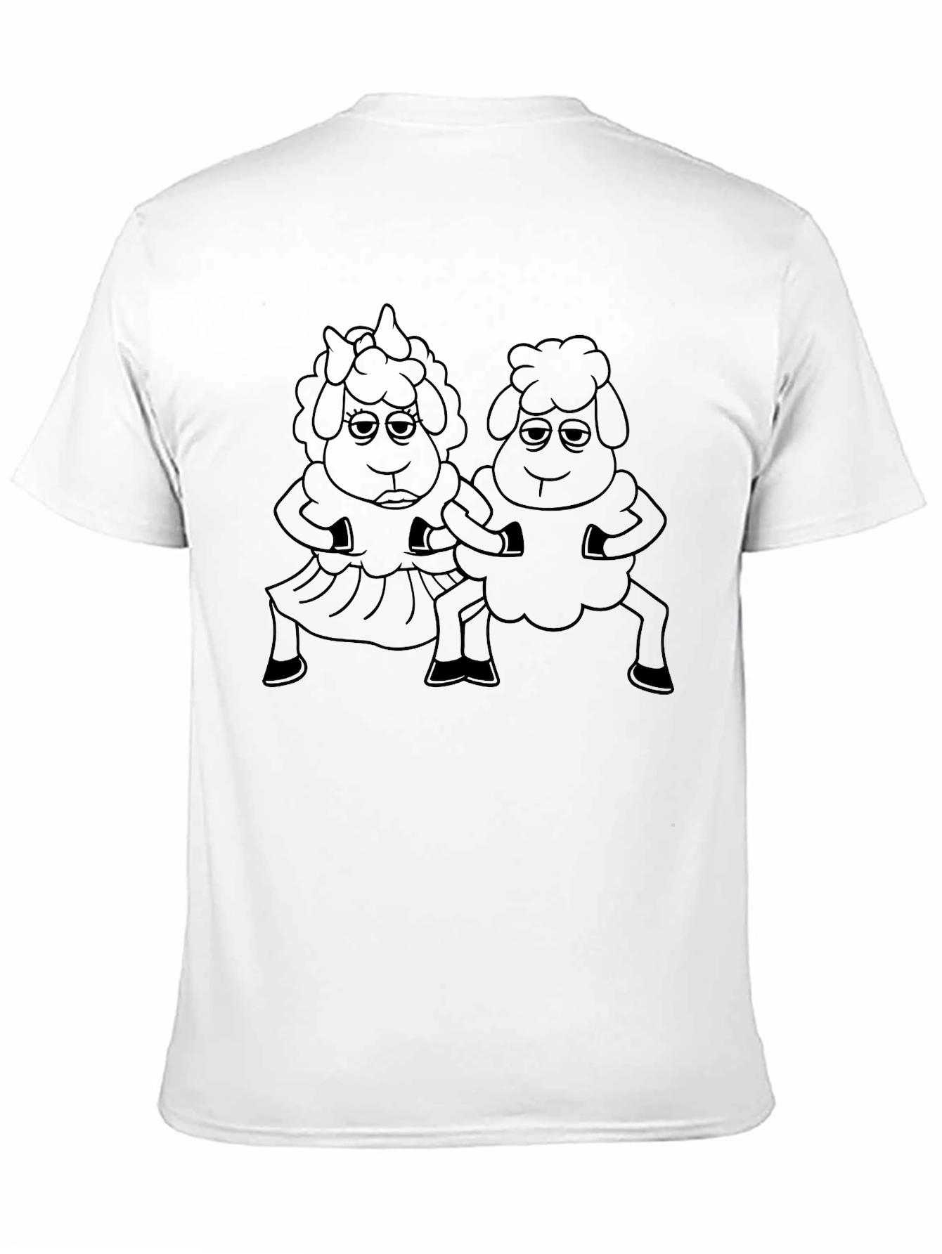 Funny Sheep T-Shirt - Cartoon Animal Graphic Tee