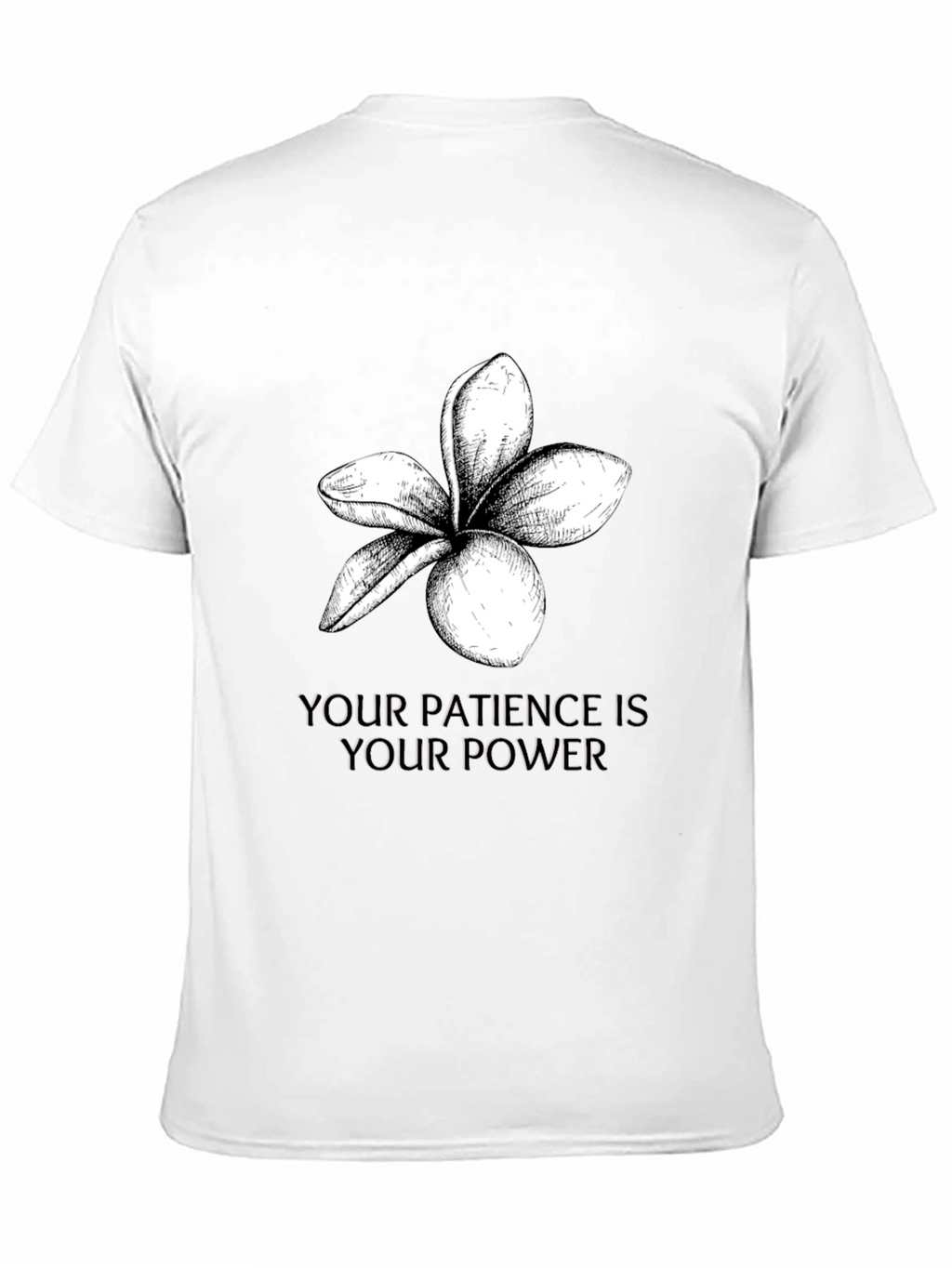 Patience is Power Black Graphic T-Shirt