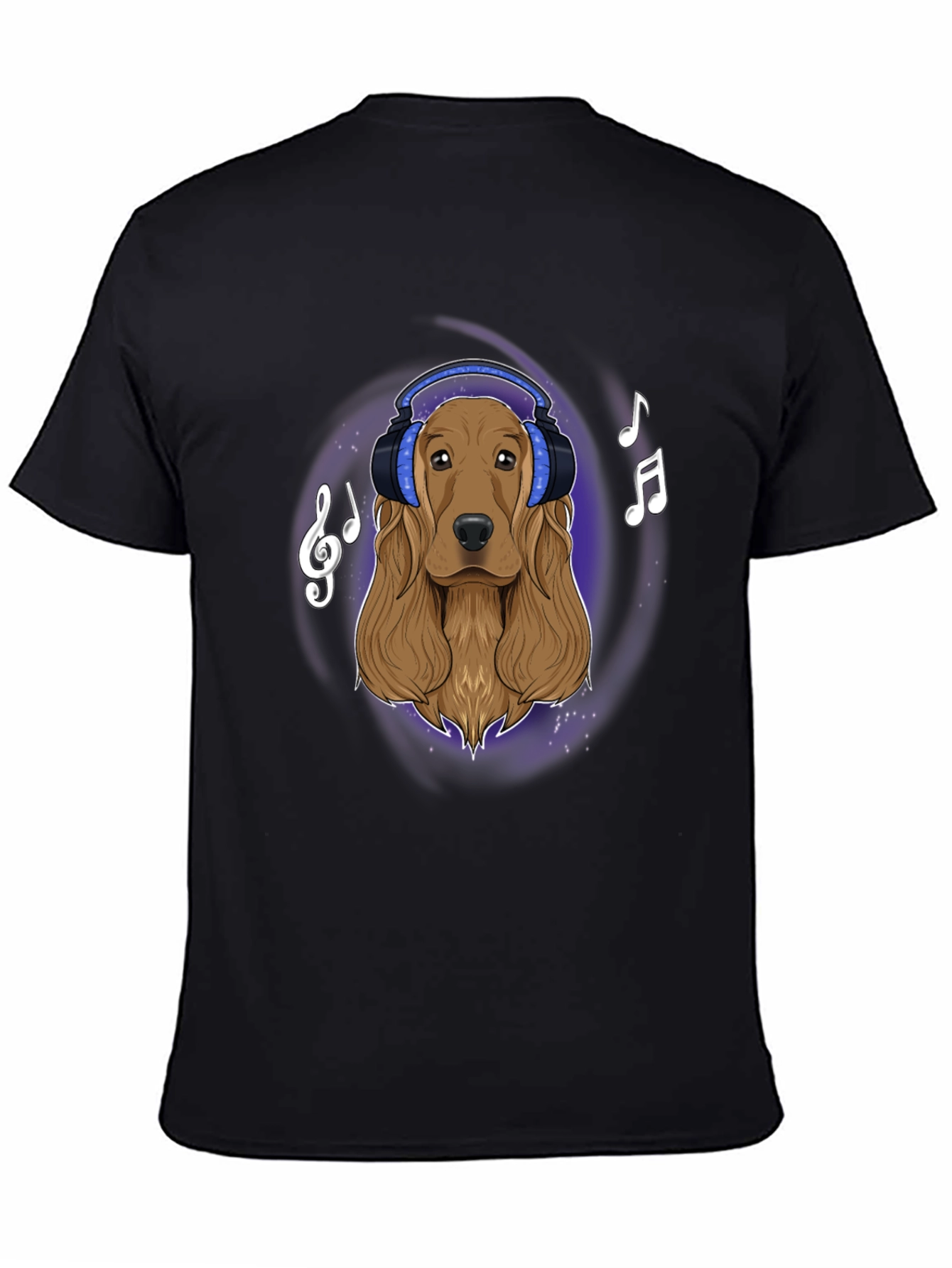 Dog with Headphones Graphic Tee - Music Lovers T-Shirt