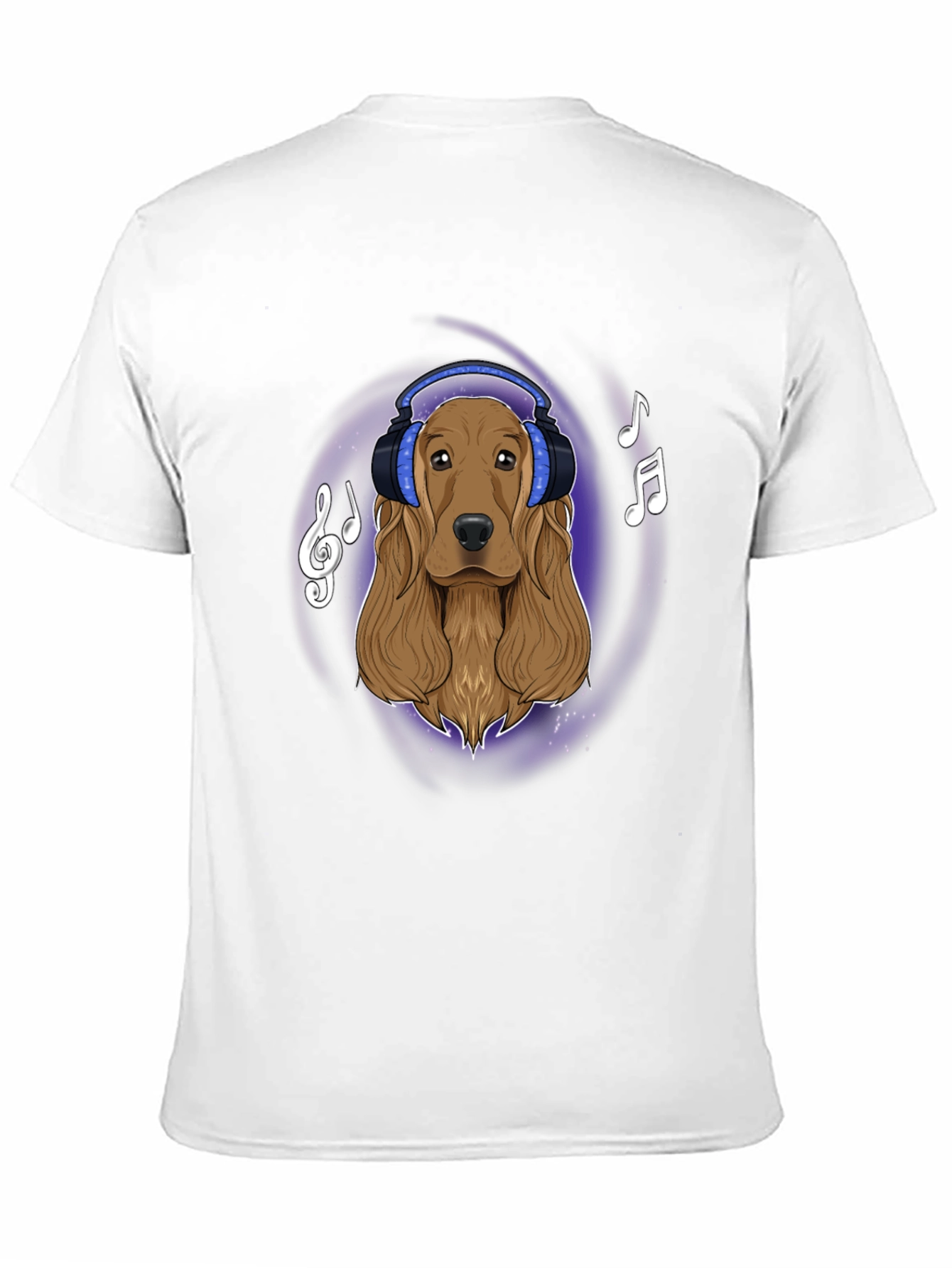 Dog with Headphones Graphic Tee - Music Lovers T-Shirt