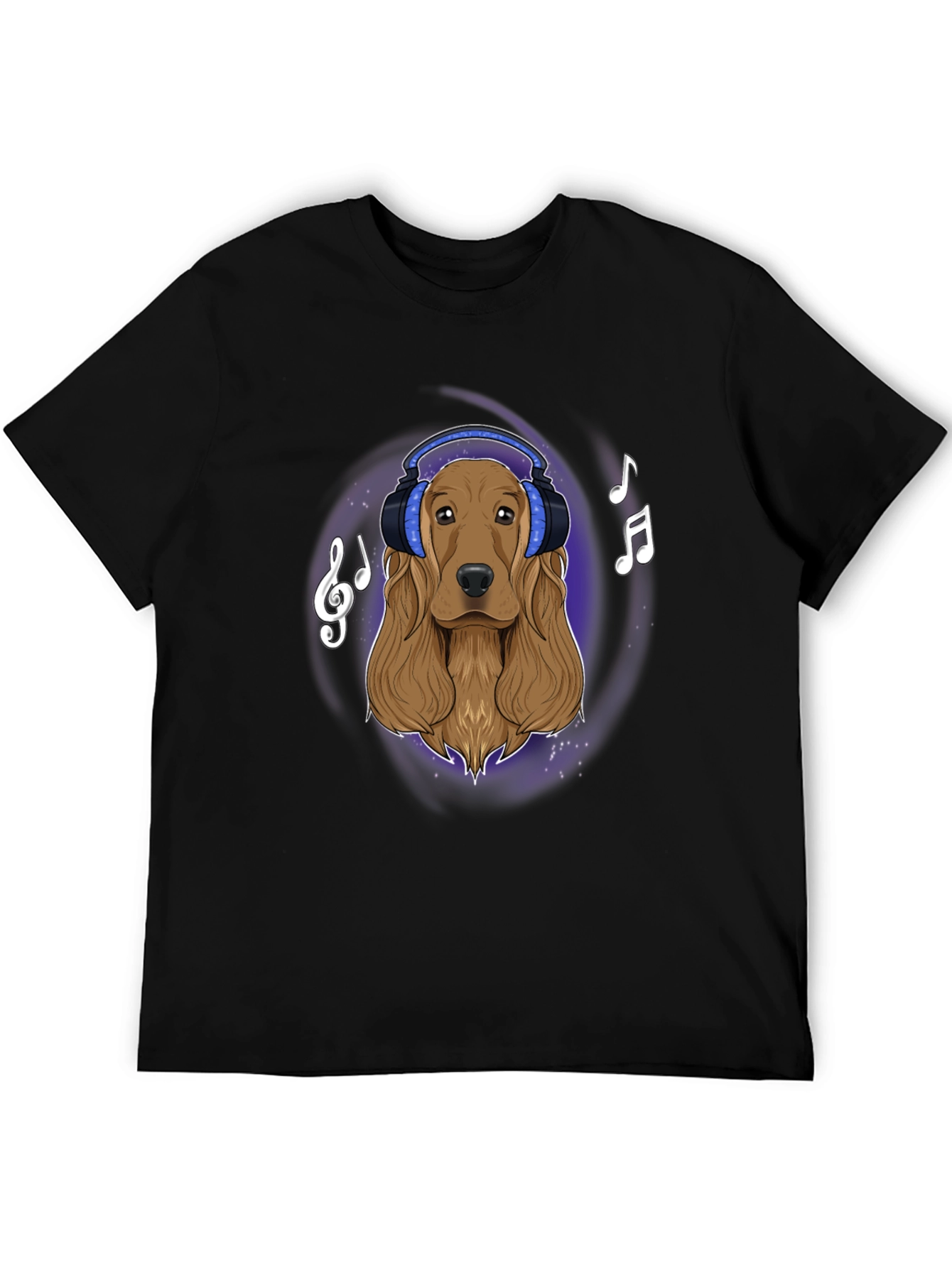 Dog with Headphones Graphic Tee - Music Lovers T-Shirt