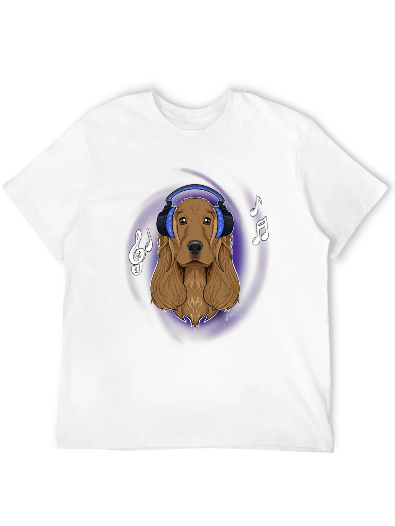 Dog with Headphones Graphic Tee - Music Lovers T-Shirt
