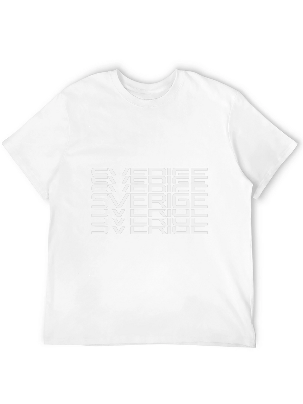 Sverige Text Graphic Print Black T-Shirt