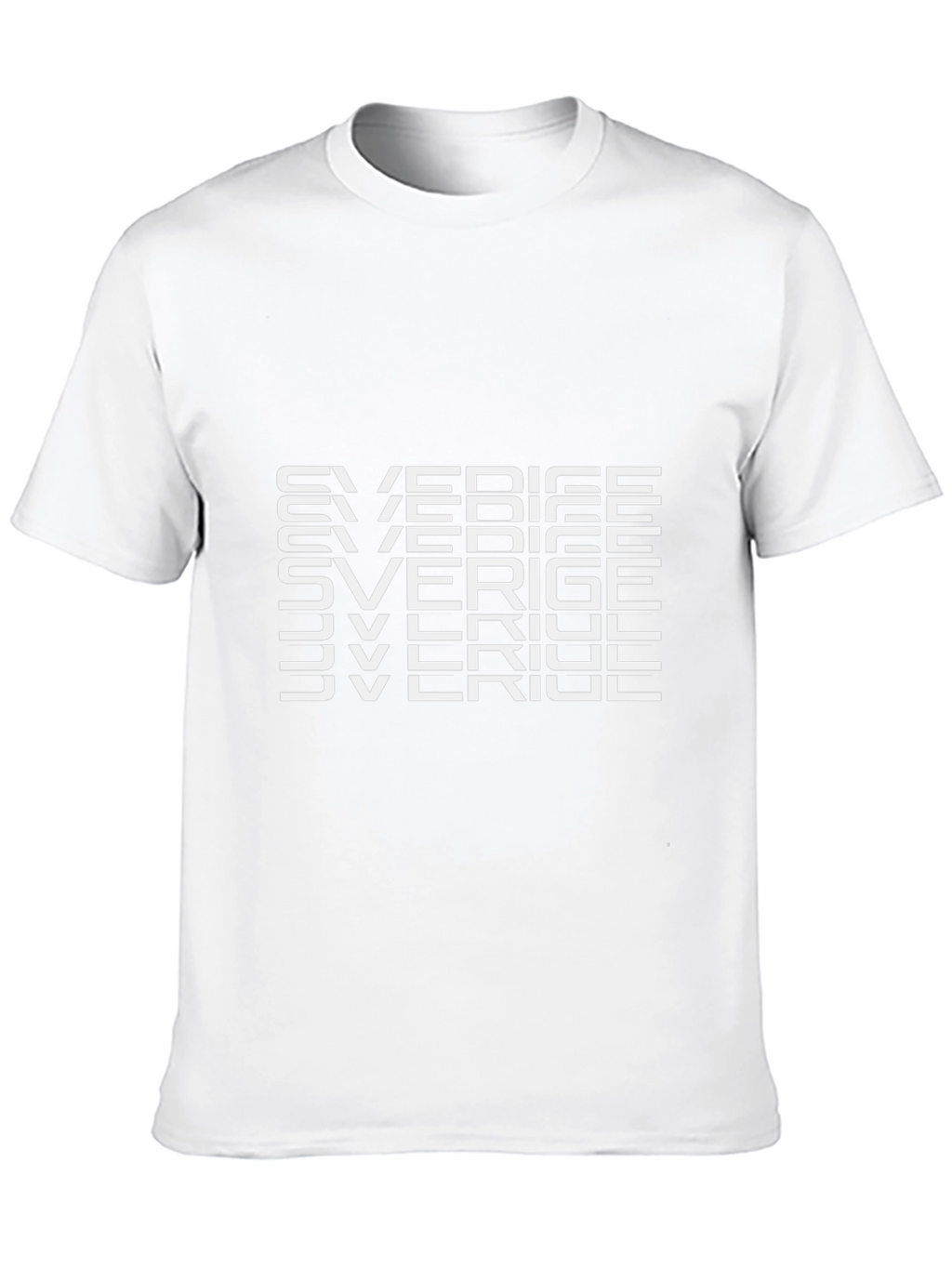 Sverige Text Graphic Print Black T-Shirt