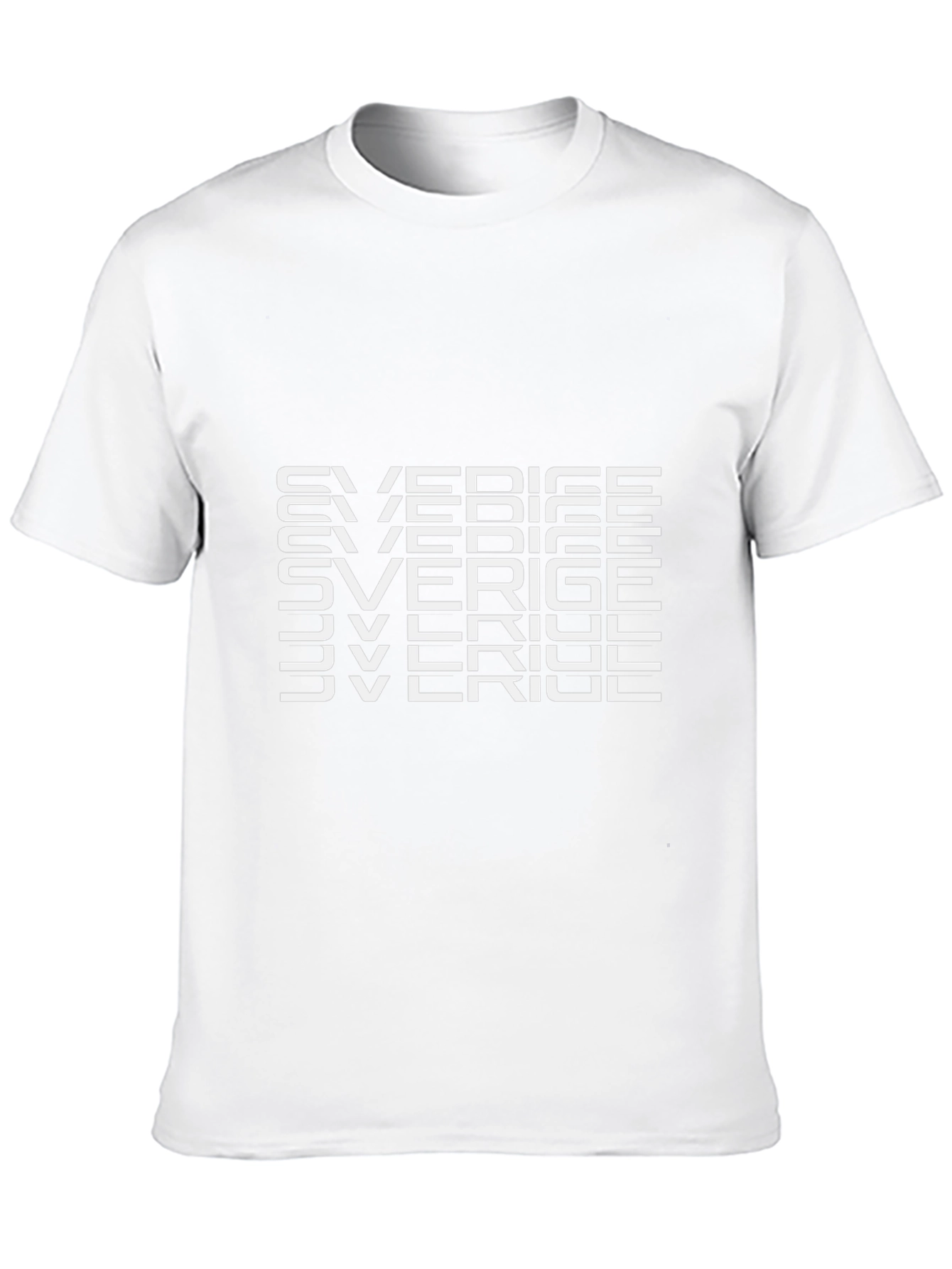 Sverige Text Graphic Print Black T-Shirt
