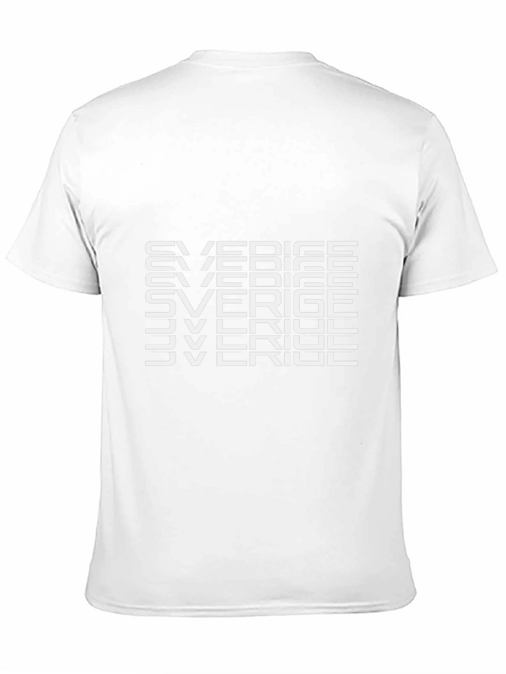 Sverige Text Graphic Print Black T-Shirt