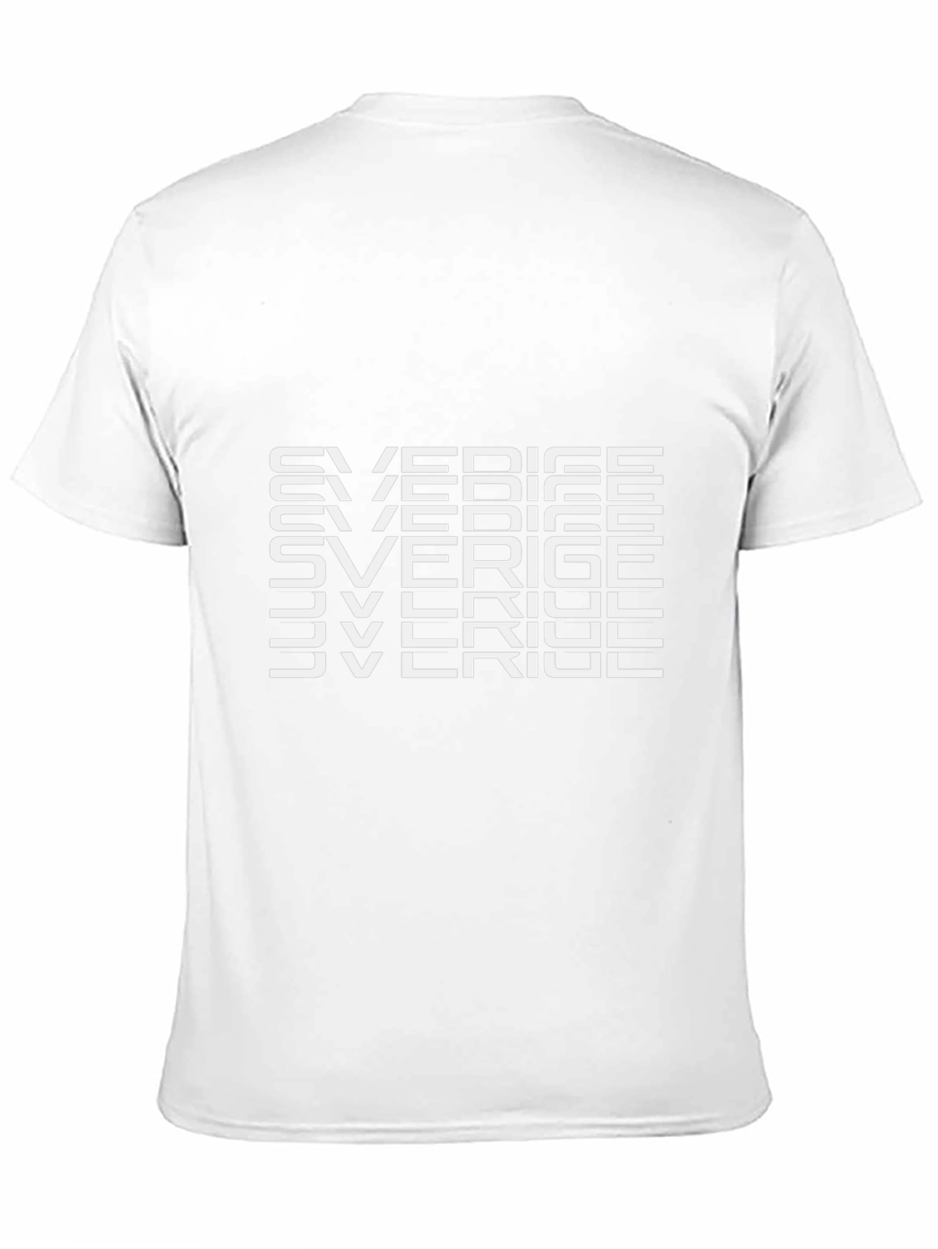 Sverige Text Graphic Print Black T-Shirt