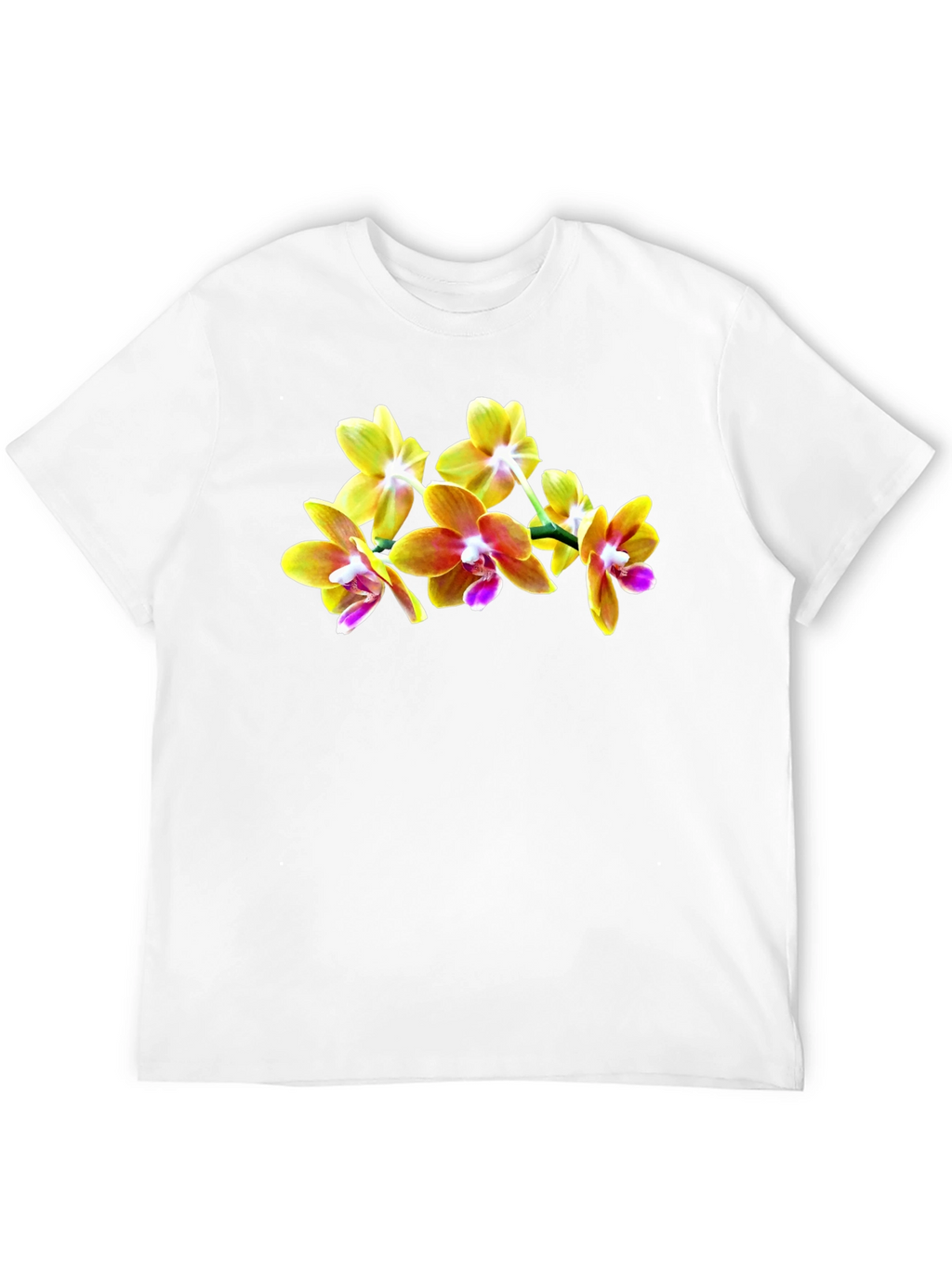Orchid Blossom Black T-Shirt
