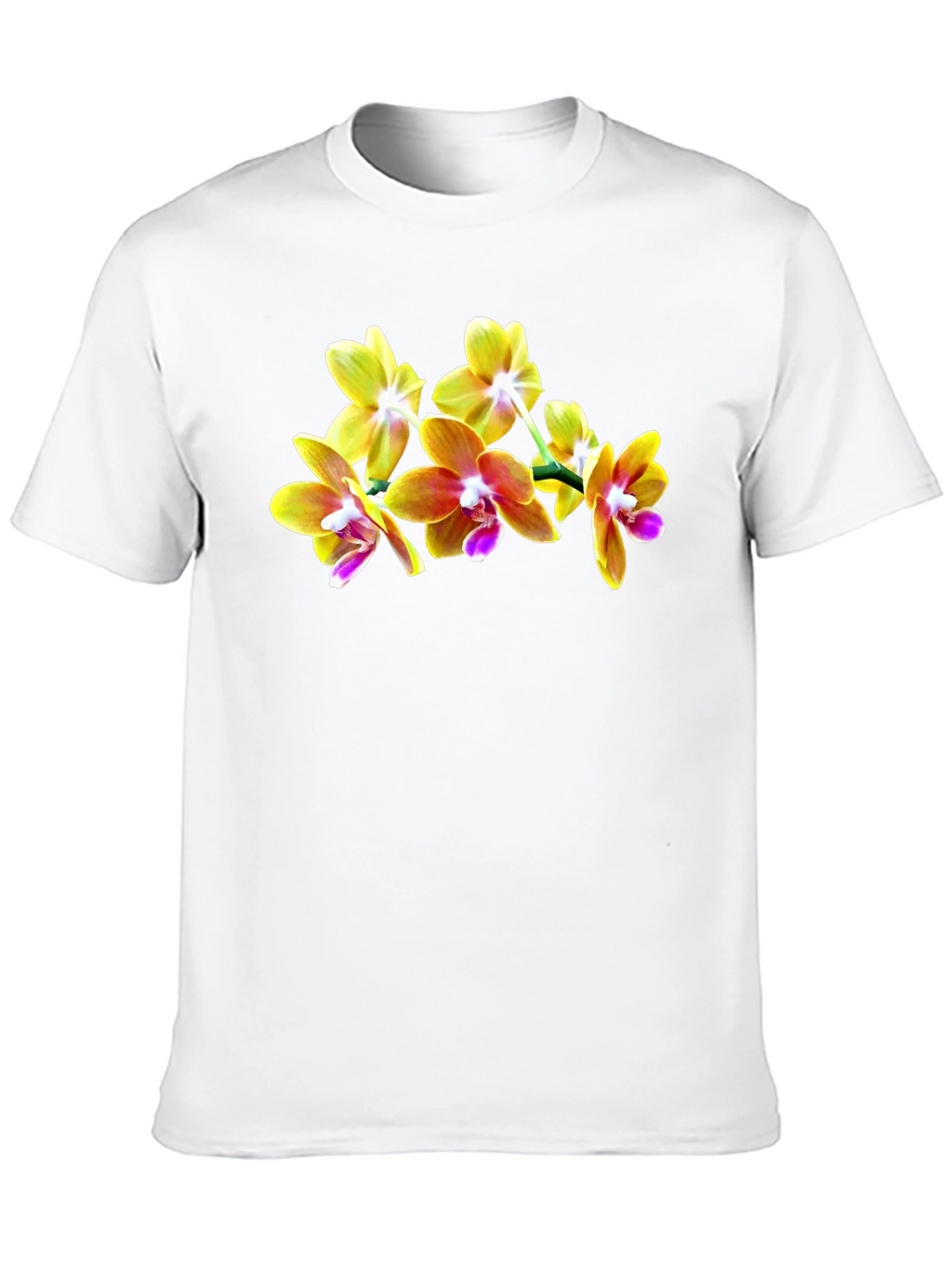 Orchid Blossom Black T-Shirt