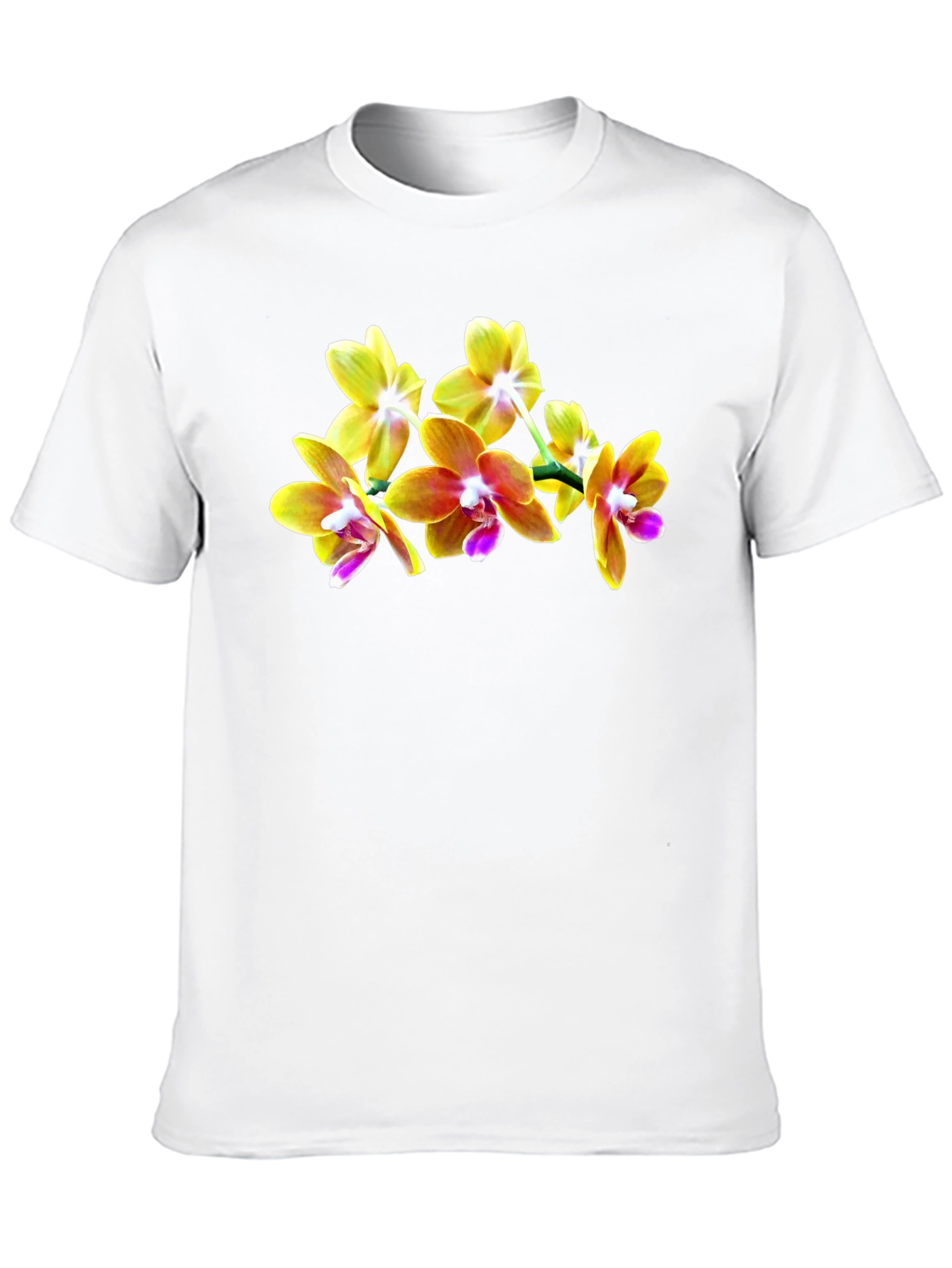 Orchid Blossom Black T-Shirt