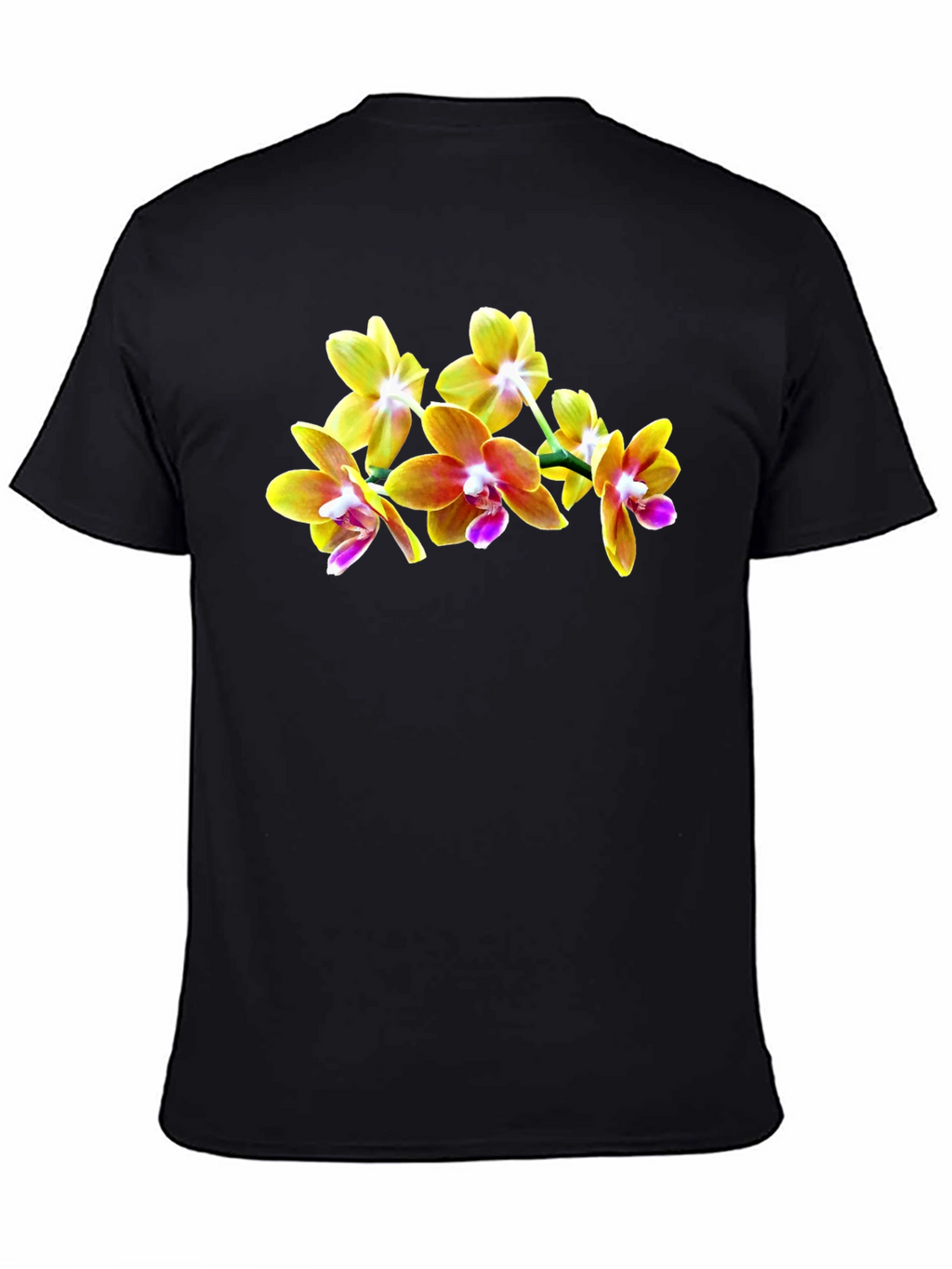 Orchid Blossom Black T-Shirt