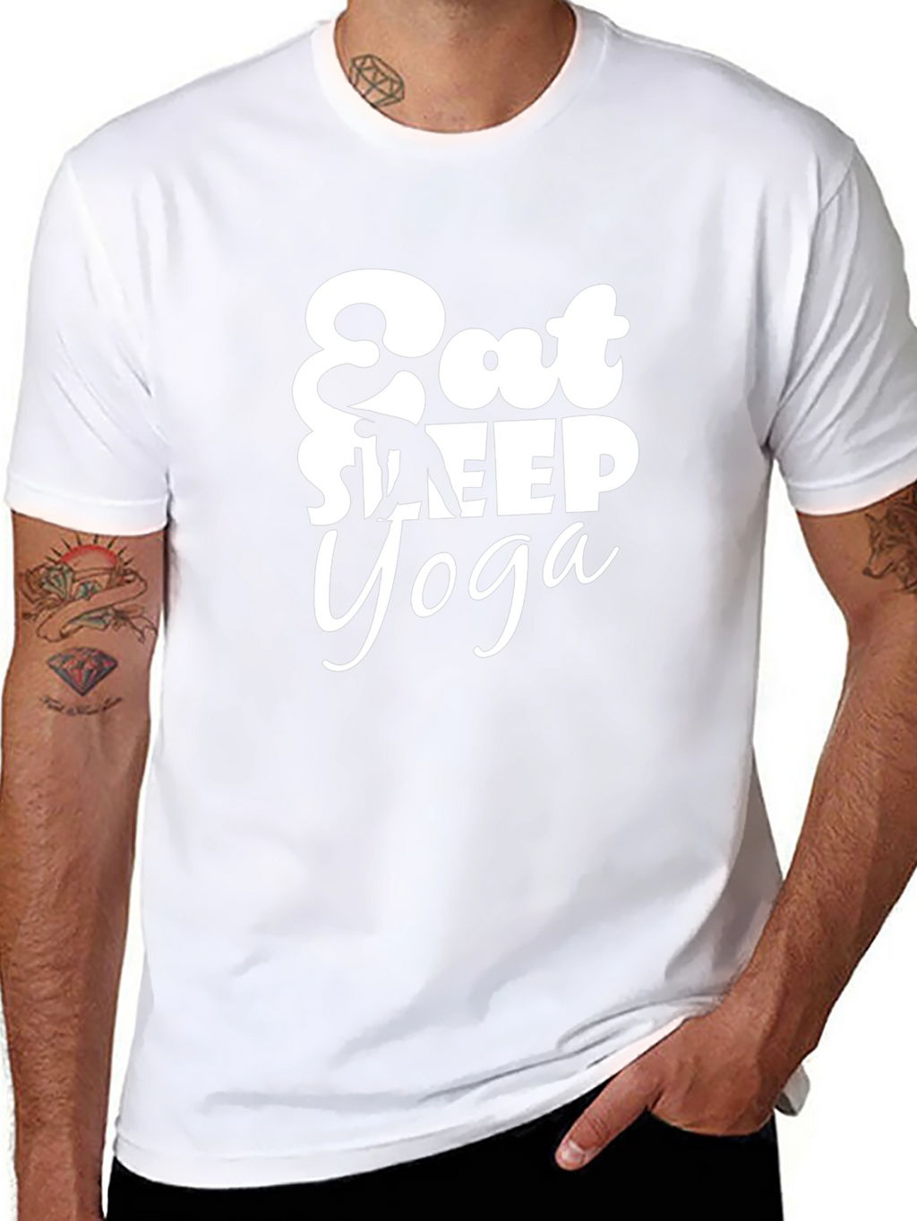 Eat Sleep Yoga Black Tee