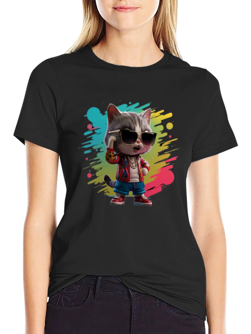 Cool Cat Graphic T-Shirt