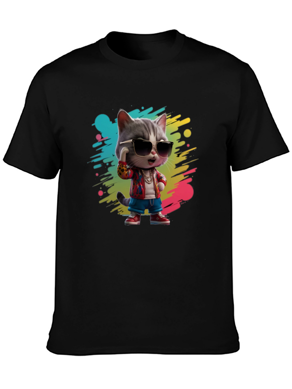 Cool Cat Graphic T-Shirt