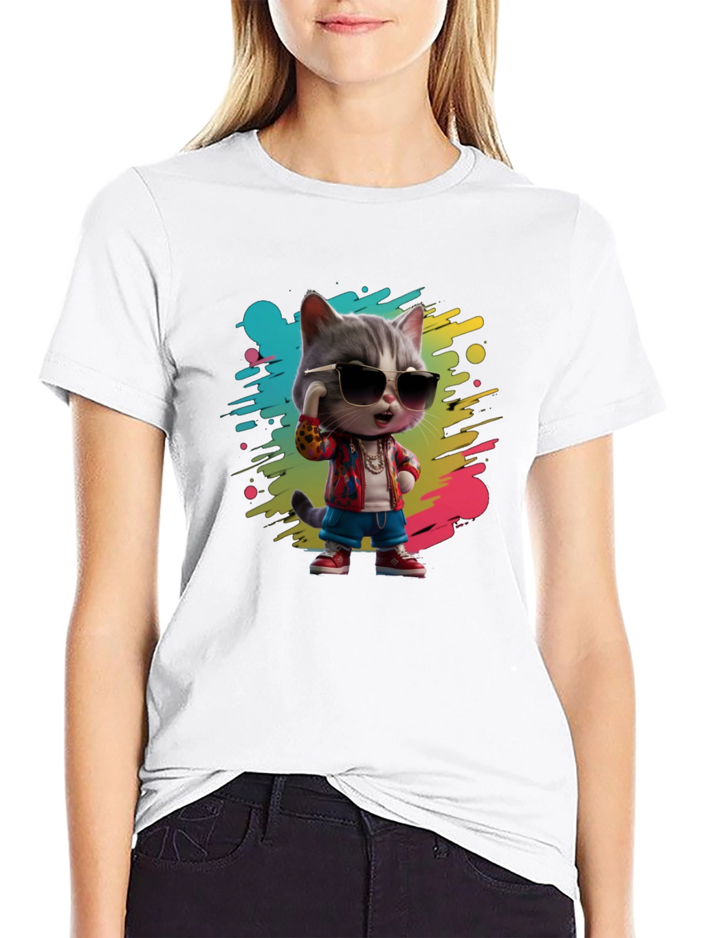 Cool Cat Graphic T-Shirt