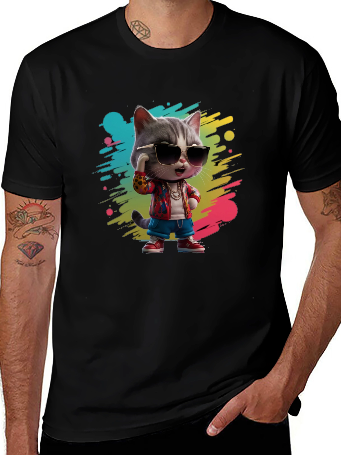 Cool Cat Graphic T-Shirt