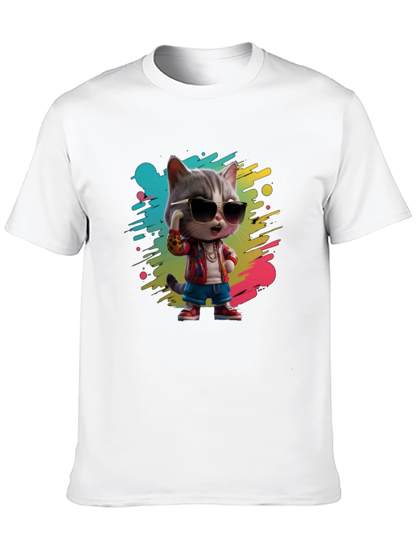 Cool Cat Graphic T-Shirt
