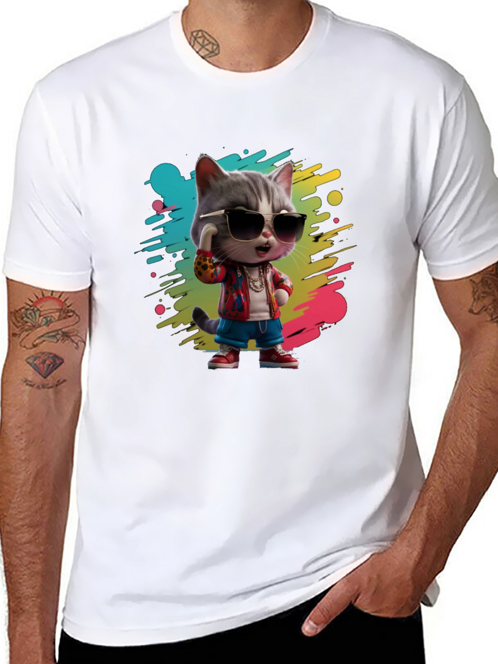 Cool Cat Graphic T-Shirt