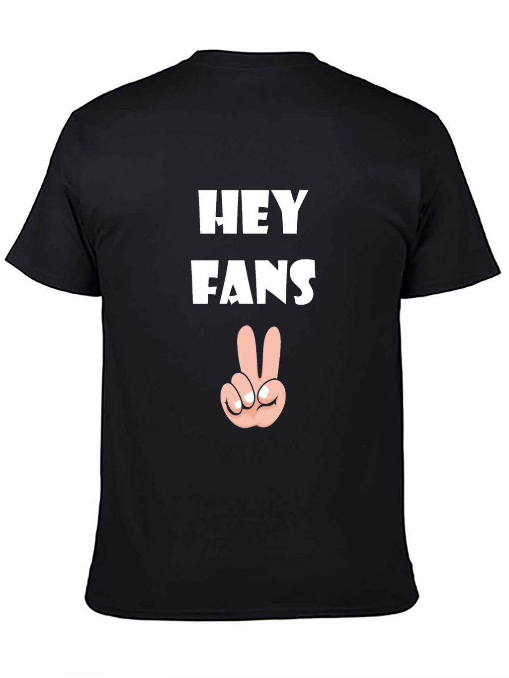 Hey Fans Graphic T-Shirt - Casual Black Tee