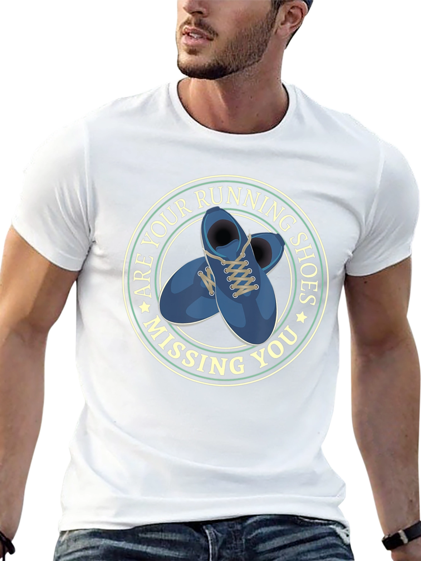 Running Shoes Missing You Black T-Shirt