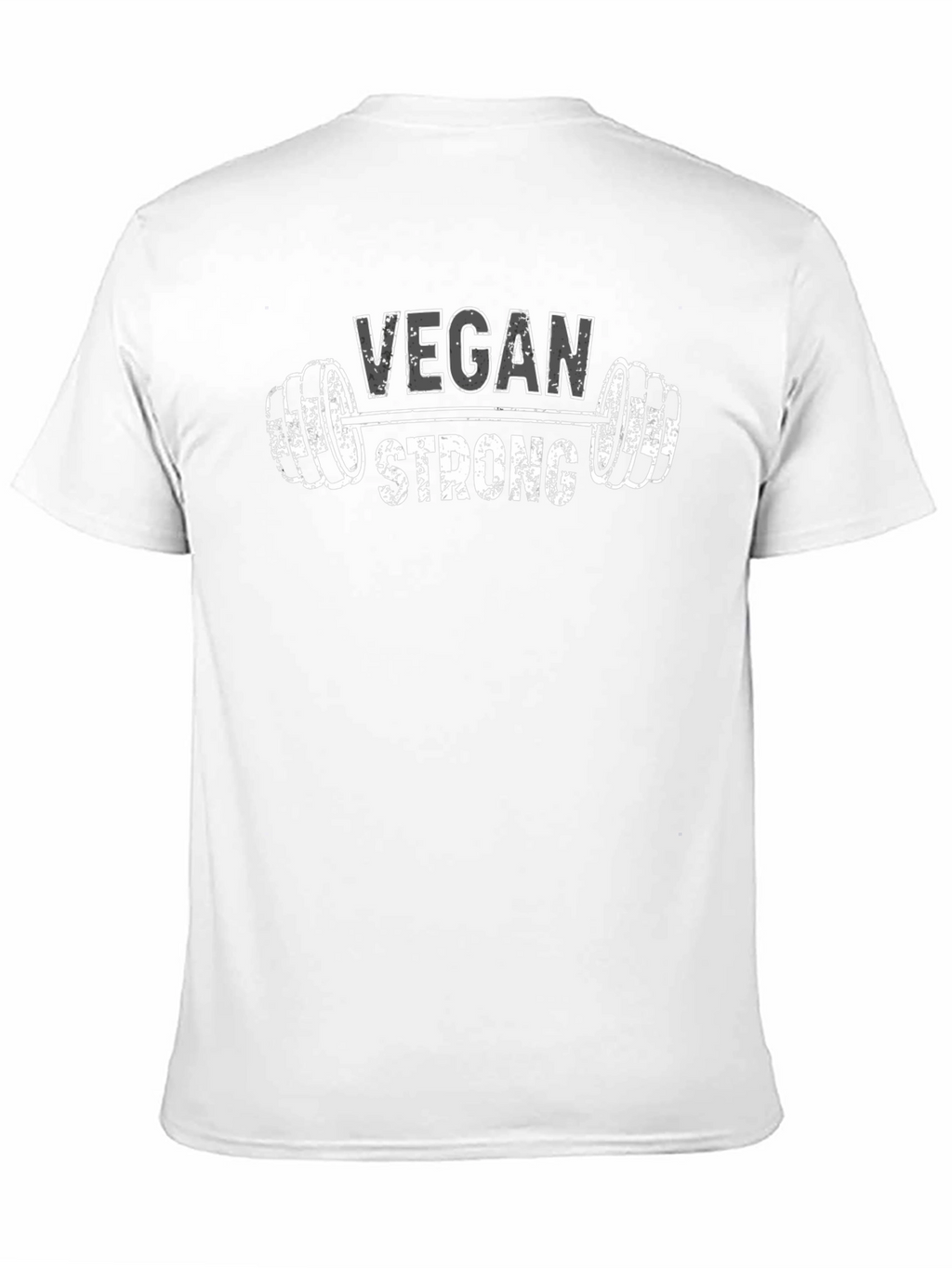Vegan Strong Black T-Shirt | Weightlifting Design