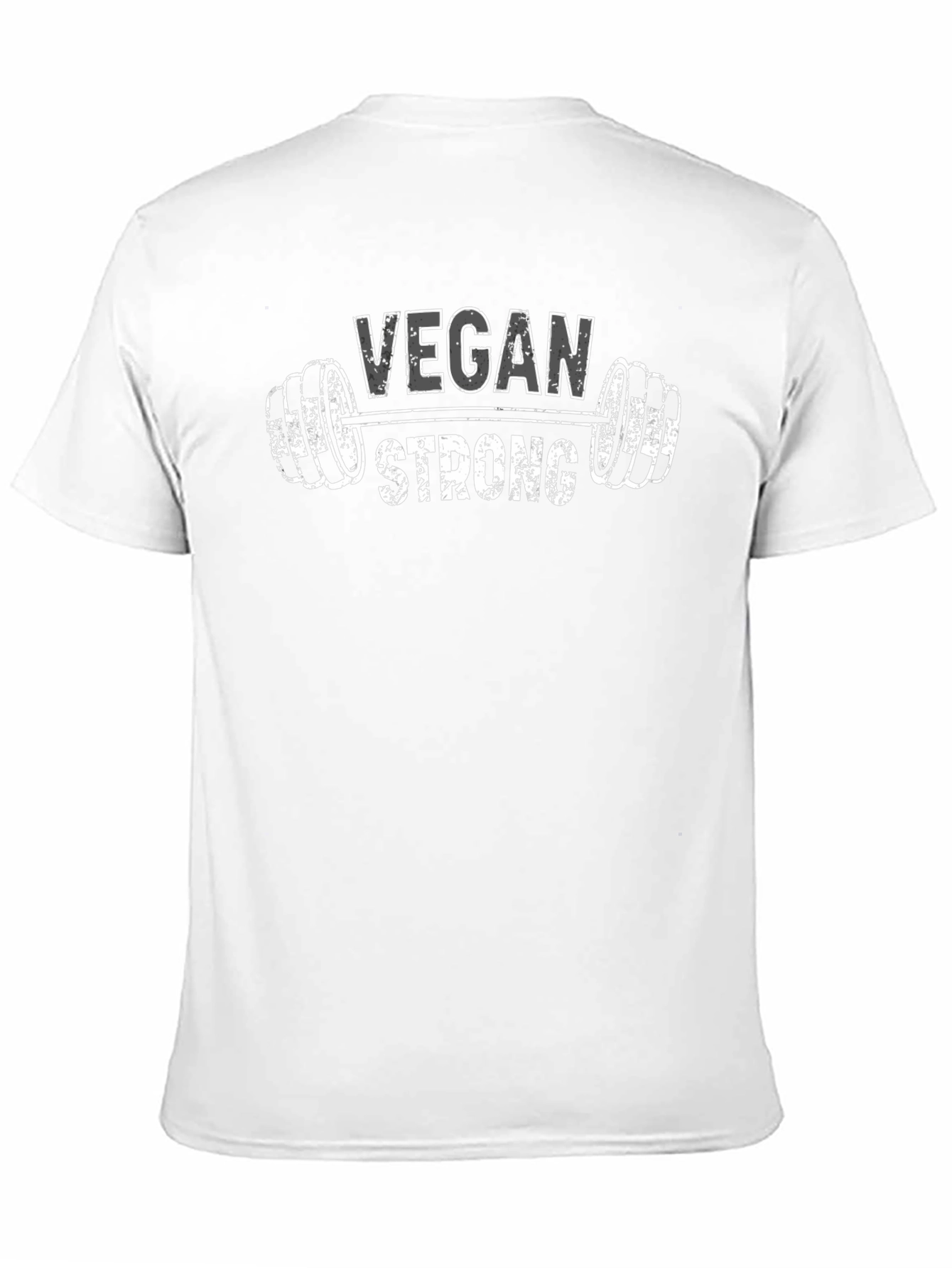 Vegan Strong Black T-Shirt | Weightlifting Design
