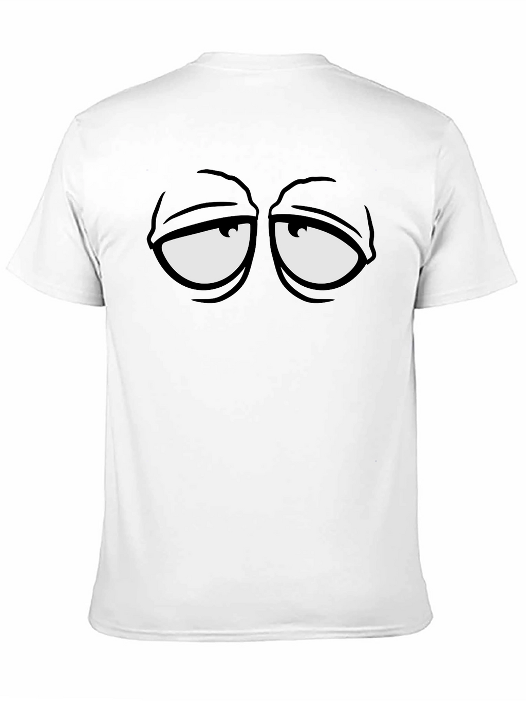 Funny Cartoon Eye Black Graphic Tee