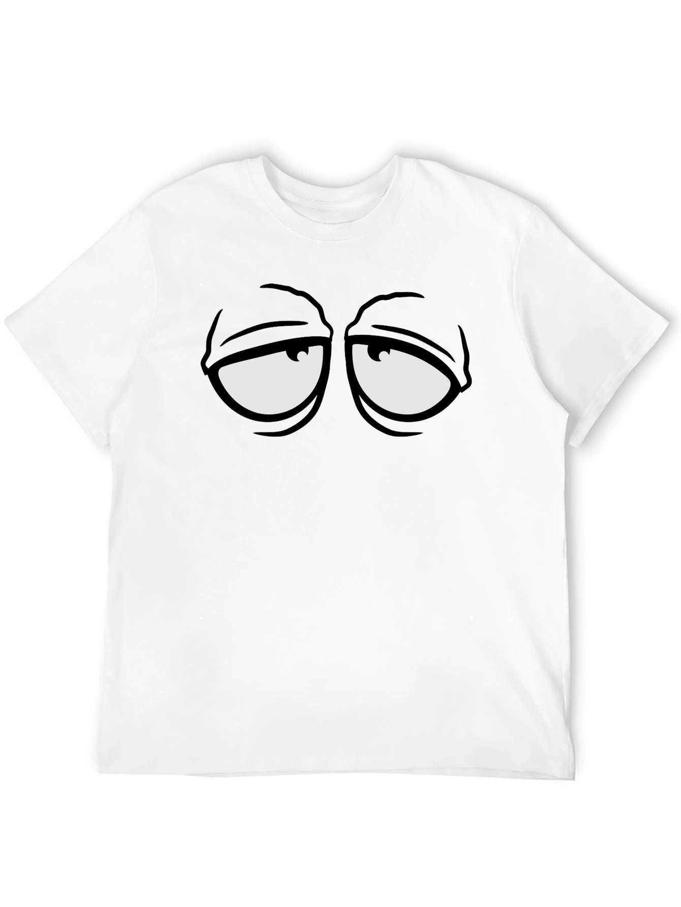 Funny Cartoon Eye Black Graphic Tee
