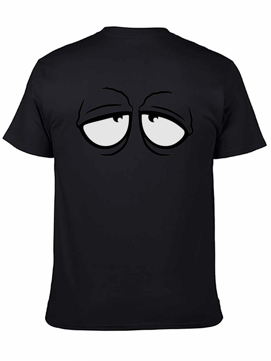 Funny Cartoon Eye Black Graphic Tee