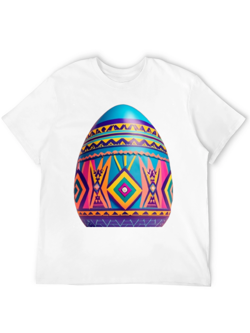 Festive Easter Egg Graphic Tee - Black