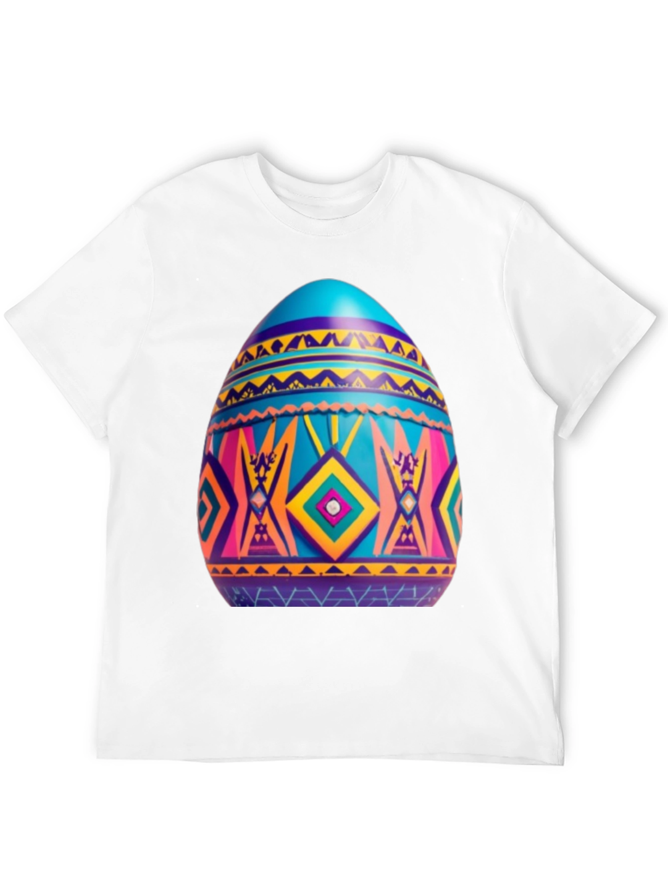 Festive Easter Egg Graphic Tee - Black