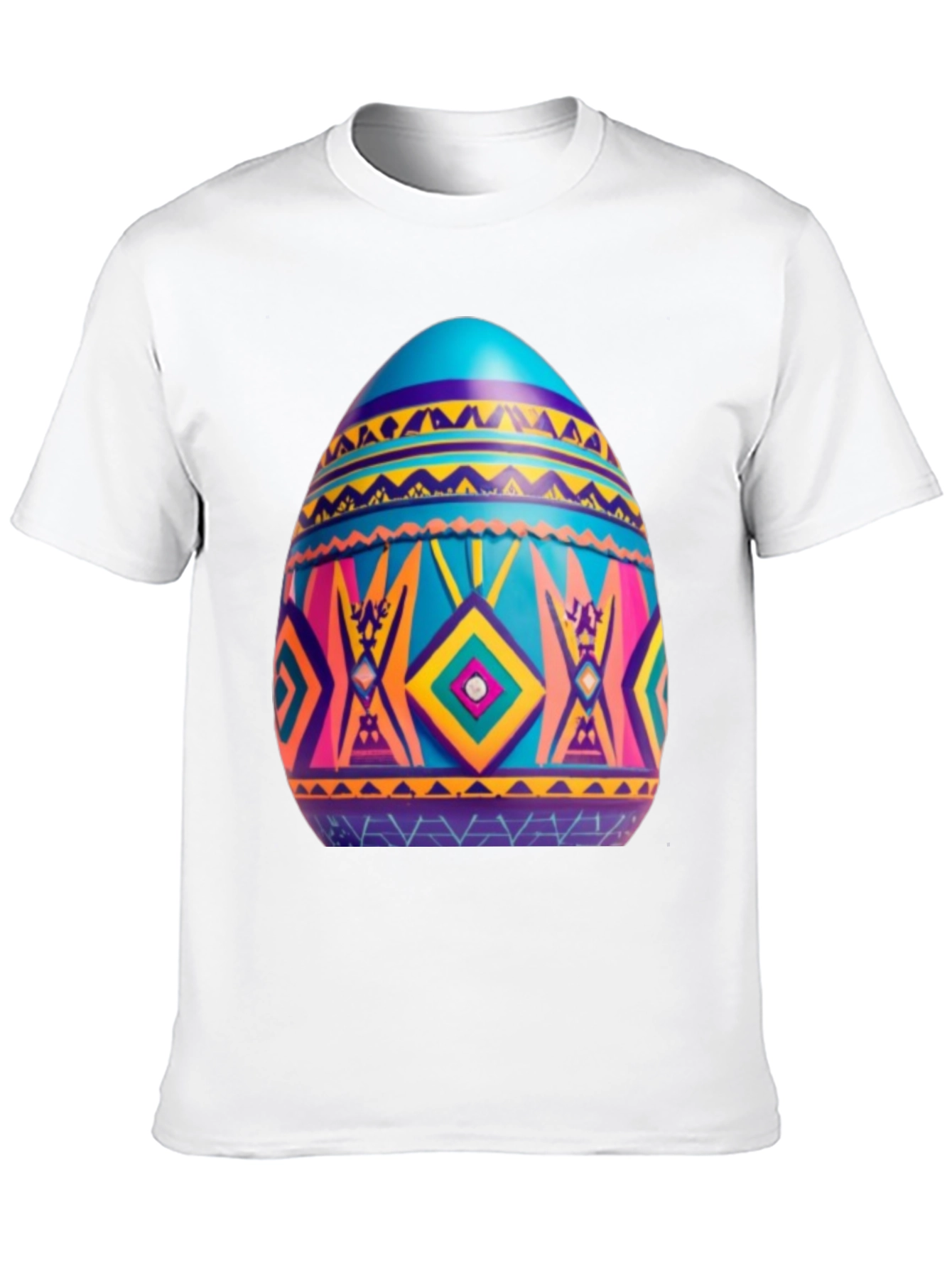 Festive Easter Egg Graphic Tee - Black