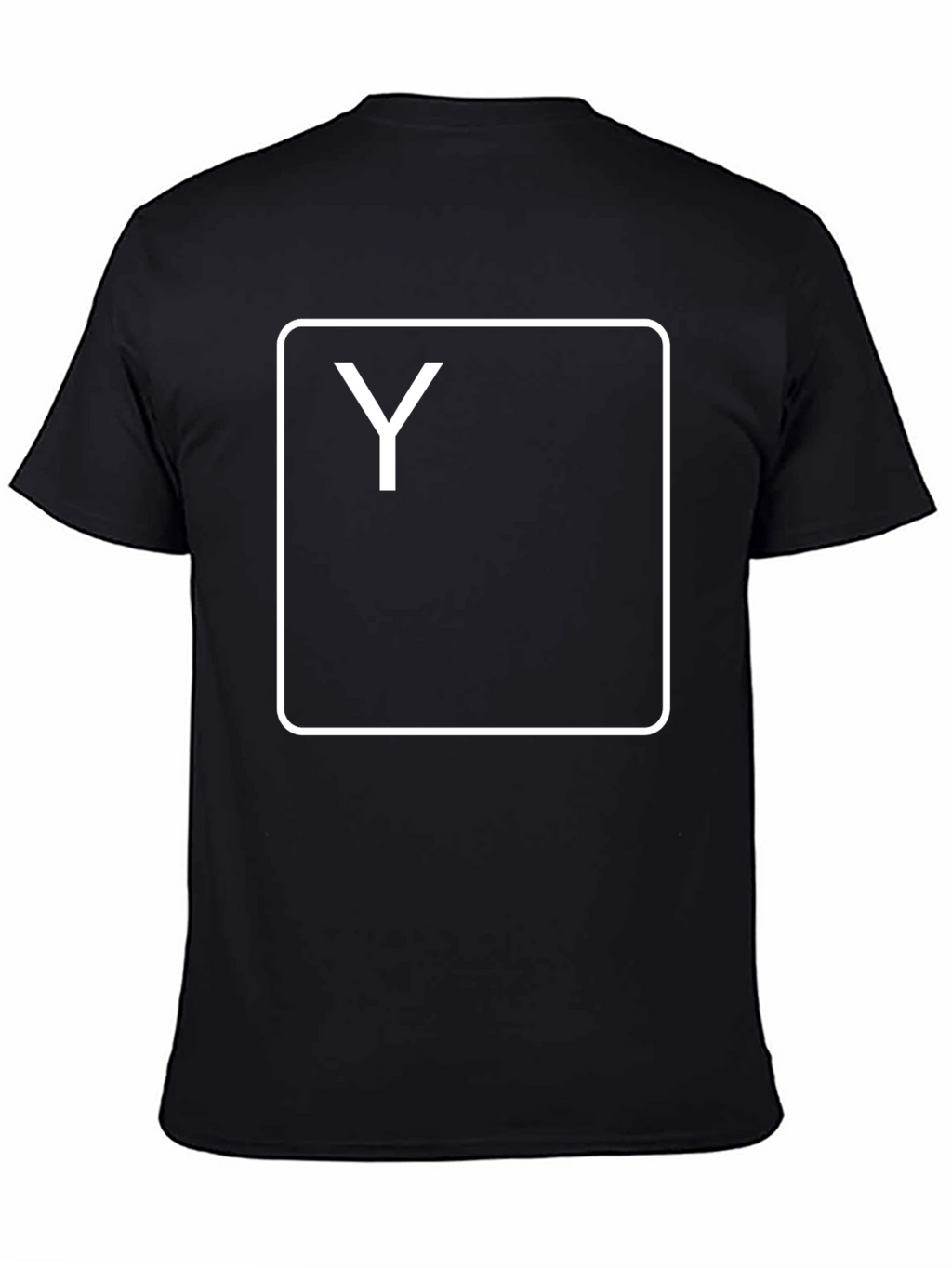 Black T-Shirt with White Y Key Design