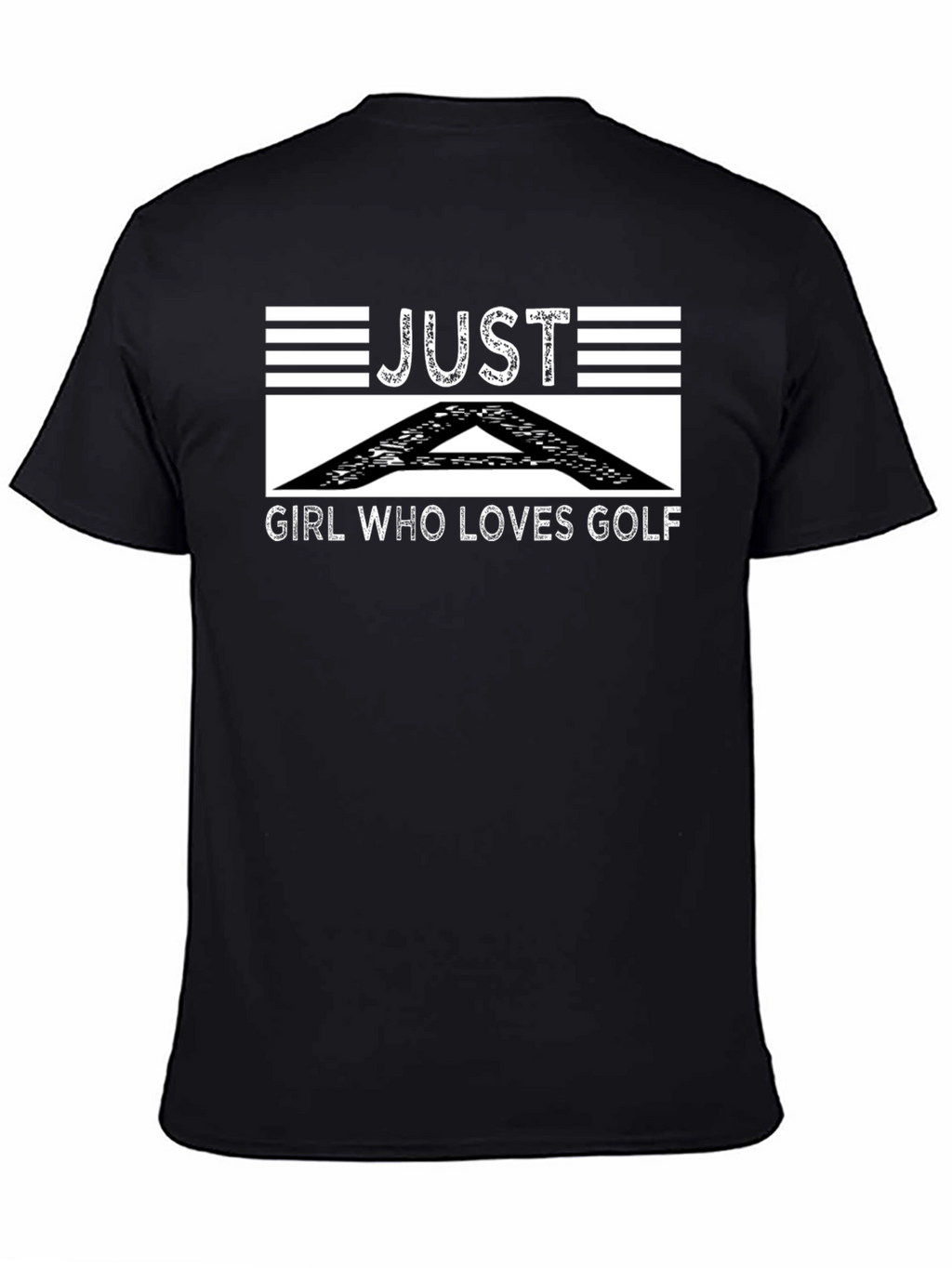 Just A Girl Who Loves Golf Black T-Shirt