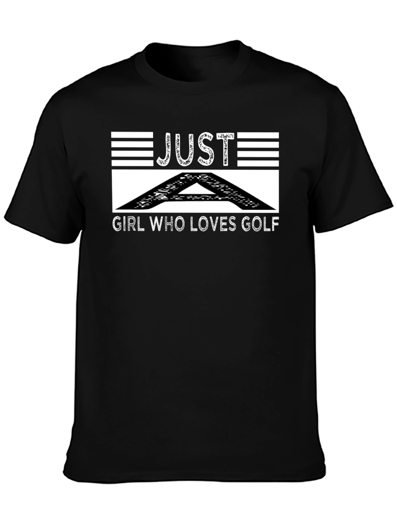 Just A Girl Who Loves Golf Black T-Shirt