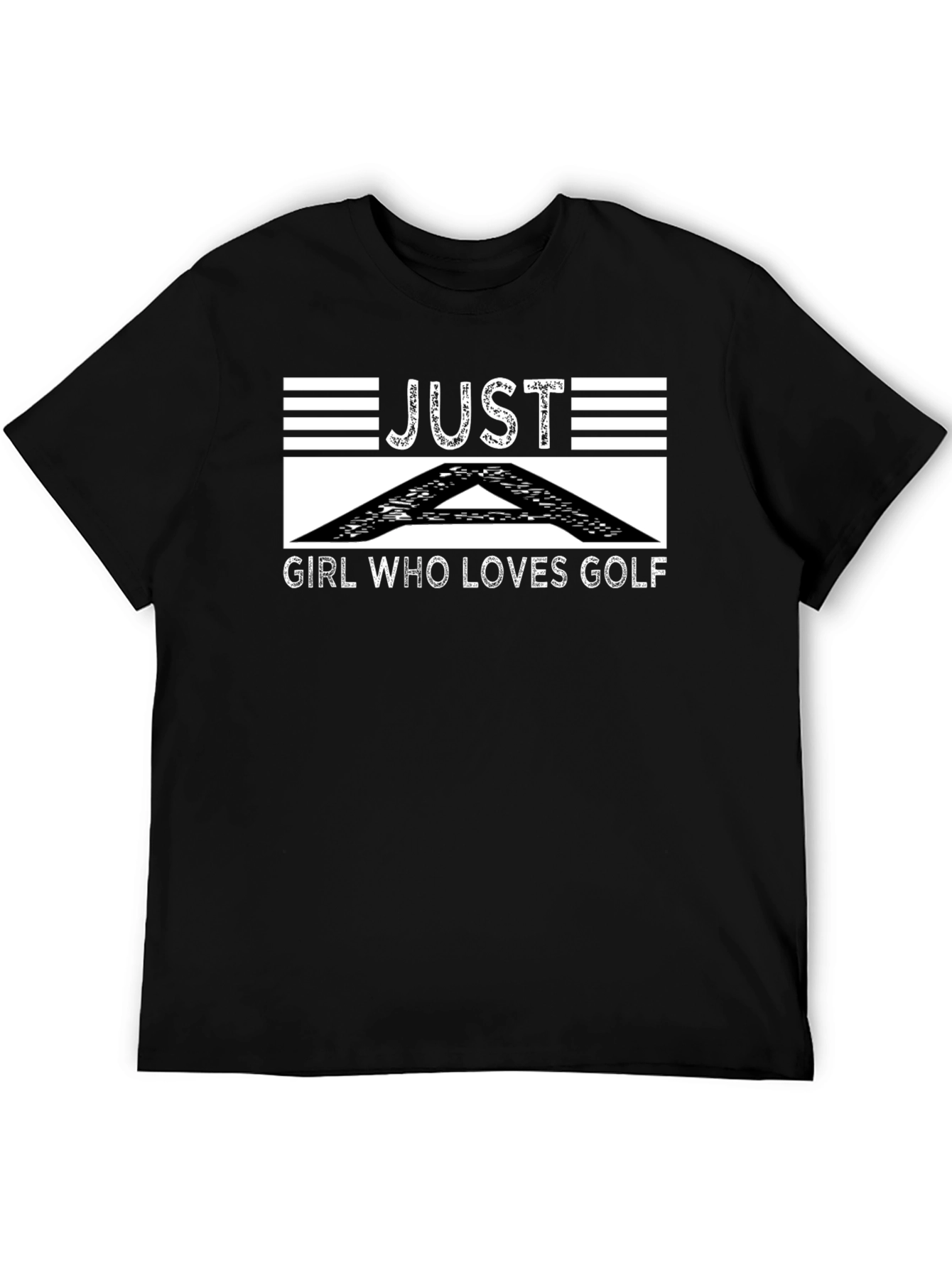 Just A Girl Who Loves Golf Black T-Shirt
