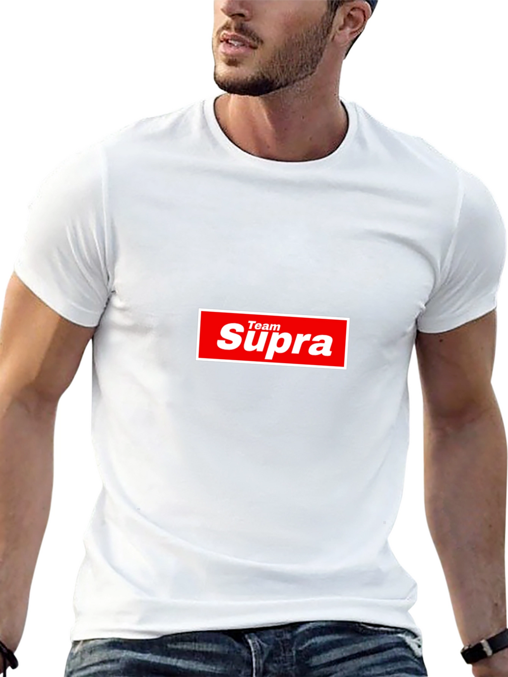 Team Supra Graphic Tee - Black Cotton Blend
