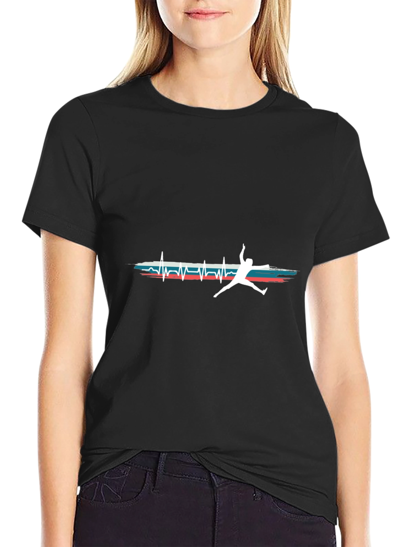 Athletes Heartbeat Tee - Sporty Graphic T-Shirt