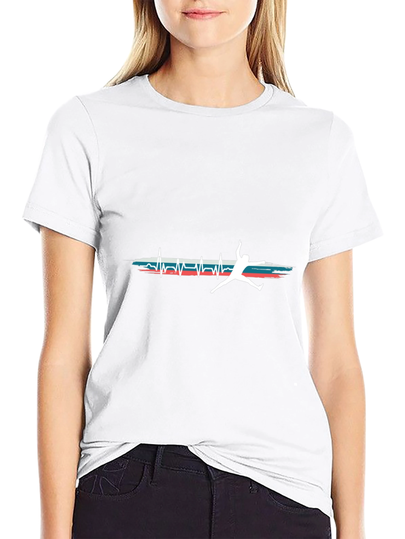 Athletes Heartbeat Tee - Sporty Graphic T-Shirt